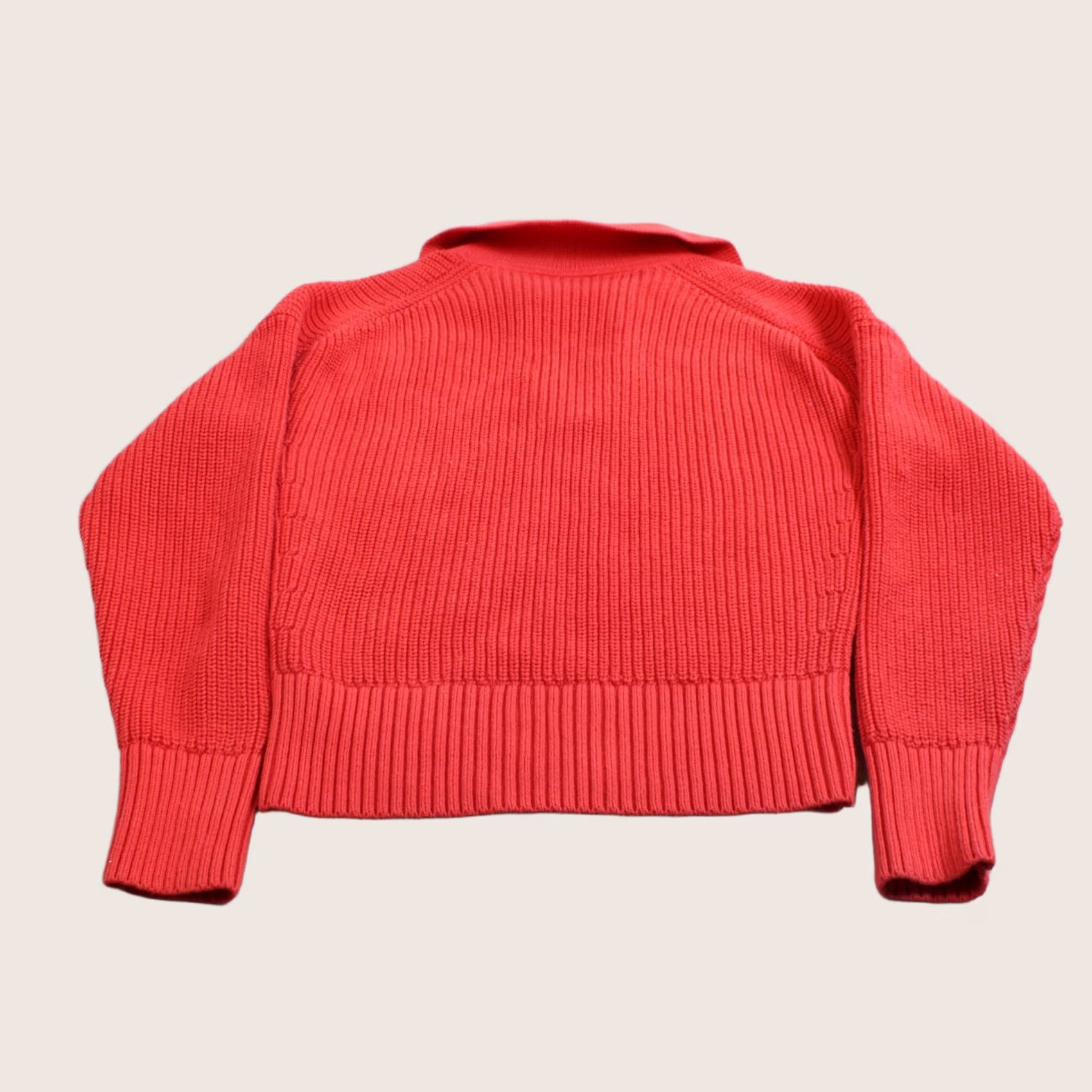 J.Crew J.CREW Womens Regular S Red Chunky Knit Pullover Sweater Size S / US 4 / IT 40 - 1 Thumbnail
