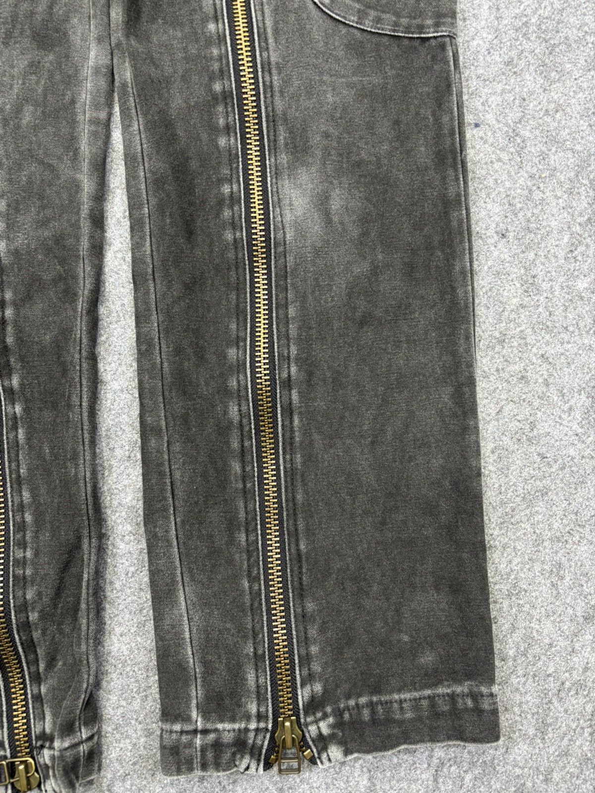 Japanese Brand Mala Vita Full Zipper Up Black Wash Multipockets Pant F825 Size US 32 / EU 48 - 7 Thumbnail