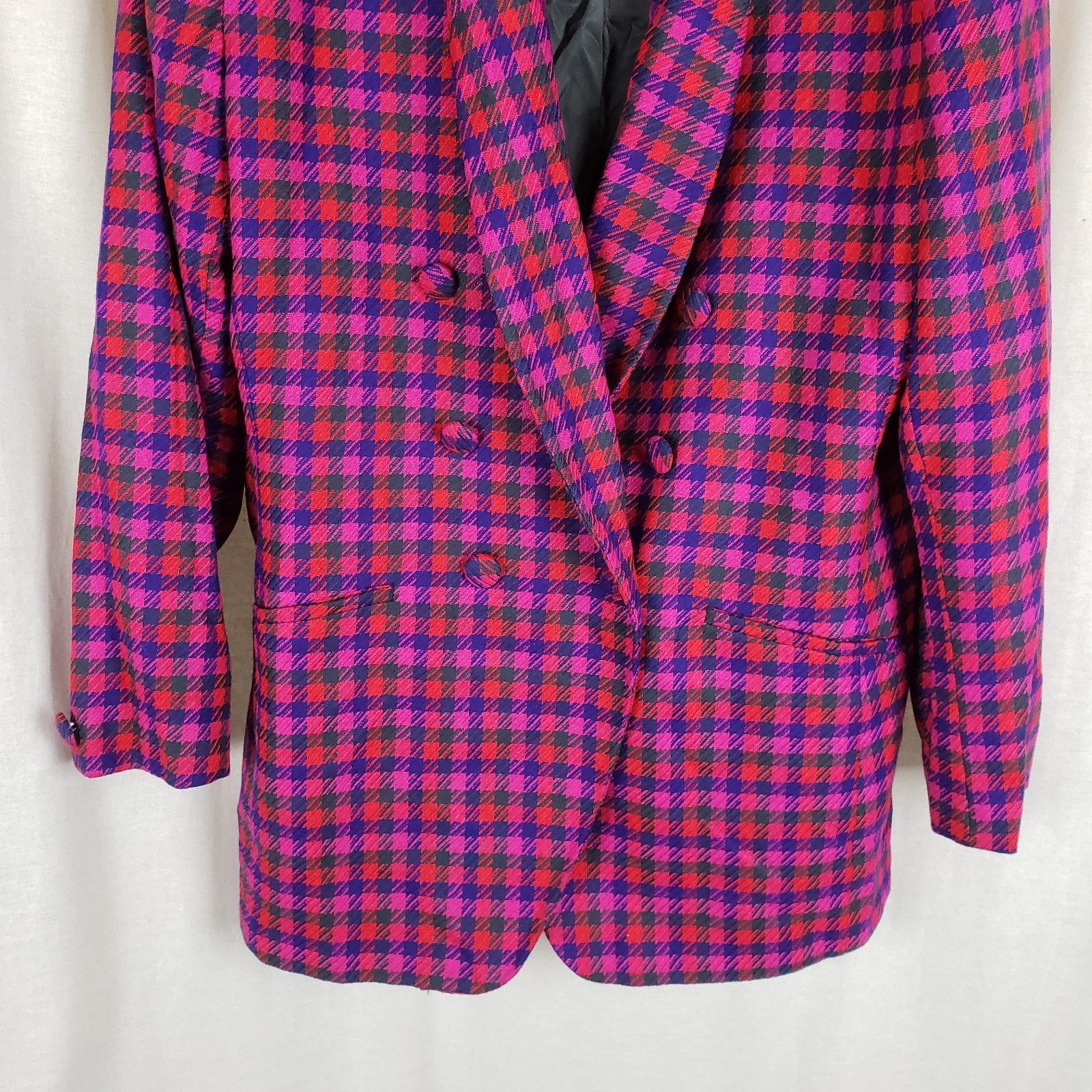 Evan Picone Evan Picone Houndstooth Wool Plaid Blazer Jacket Skirt Suit Size XXL / US 16-18 / IT 52-54 - 4 Thumbnail