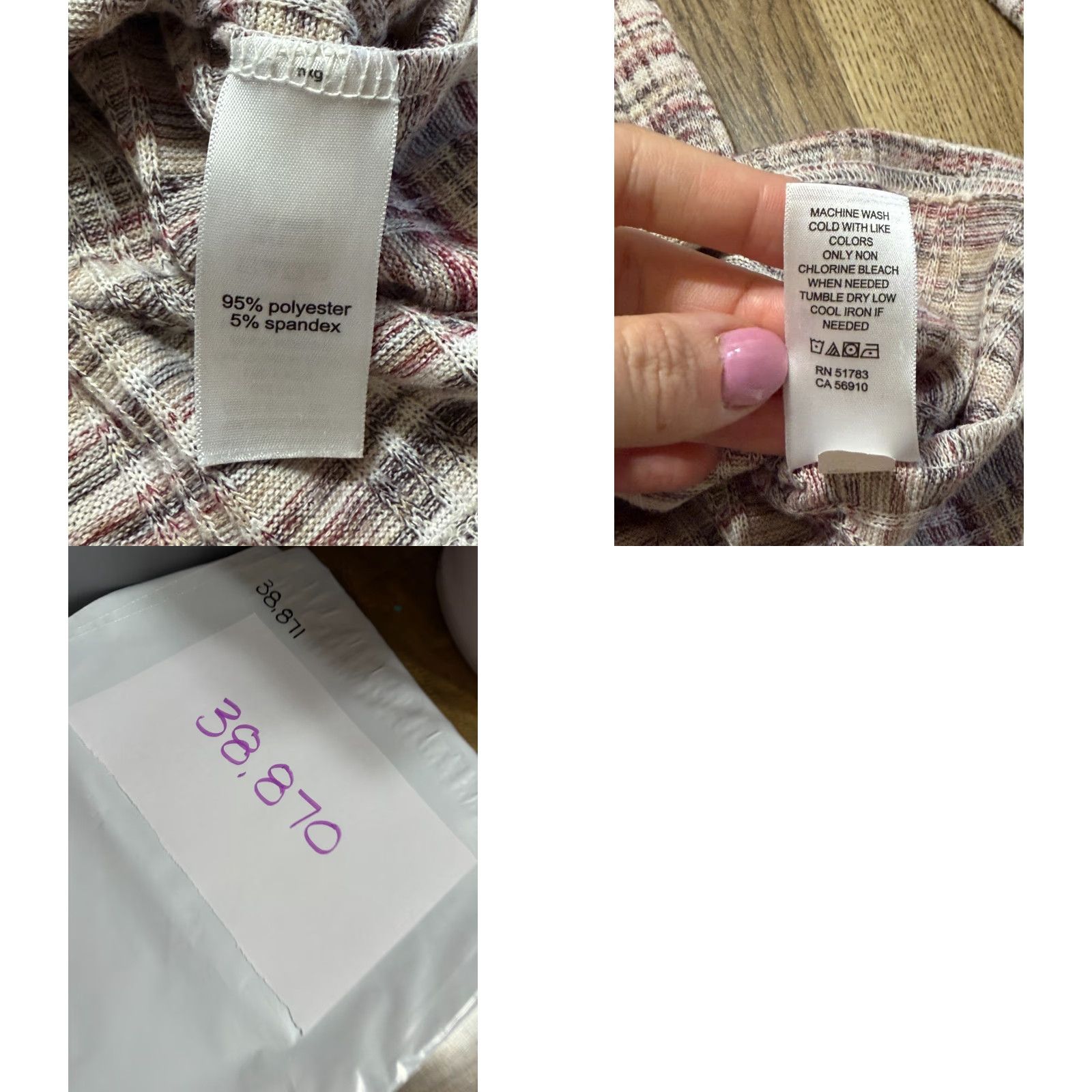 Vintage Maurices Shirt Women's Size Small Gray White Red Long Sleeve V-Neck T-Shirt Casual Modern Knit Regular 95%? Size S / US 4 / IT 40 - 8 Thumbnail