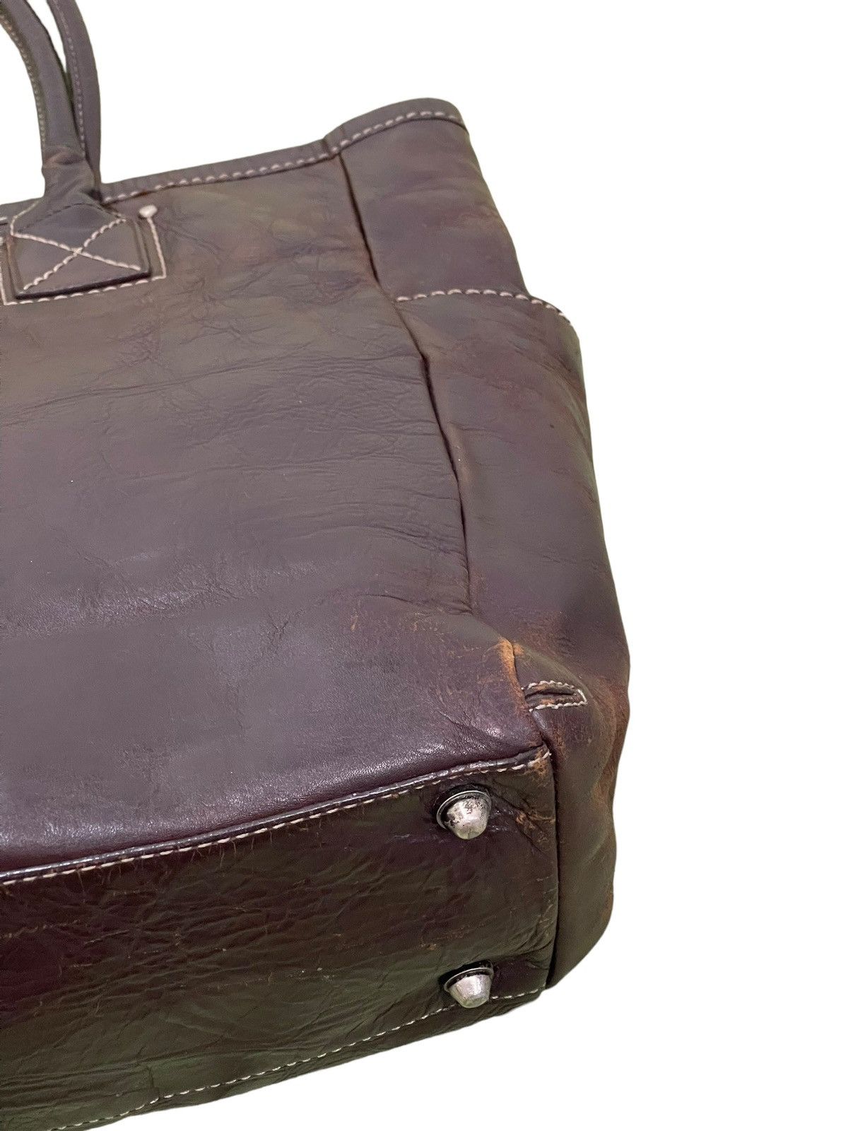 Japanese Brand Full Grain Leather Patina Tsuchiya Kaban Shoulder Bag 3🟩 Size ONE SIZE - 17 Thumbnail