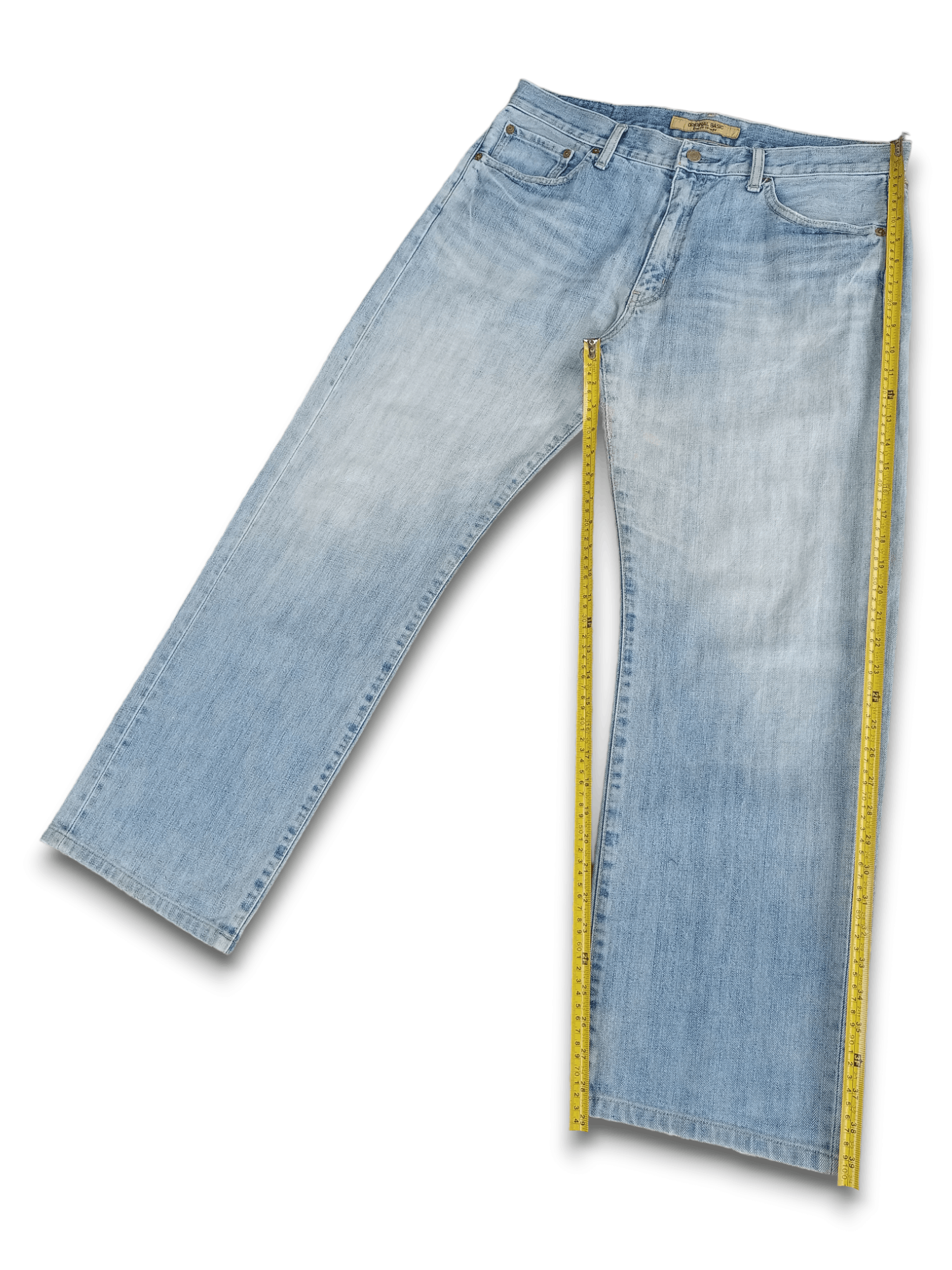 Japanese Brand × Uniqlo S003 Japanese Uniqlo Blue Wash Distressed Baggy Jeans Size US 35 - 10 Thumbnail