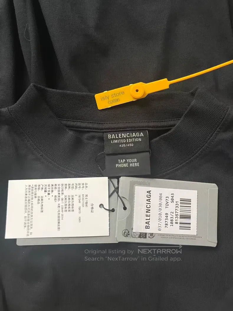 Balenciaga Balenciaga Logo Letter Printed Round Neck Short Sleeve T-S Size US M / EU 48-50 / 2 - 5 Thumbnail