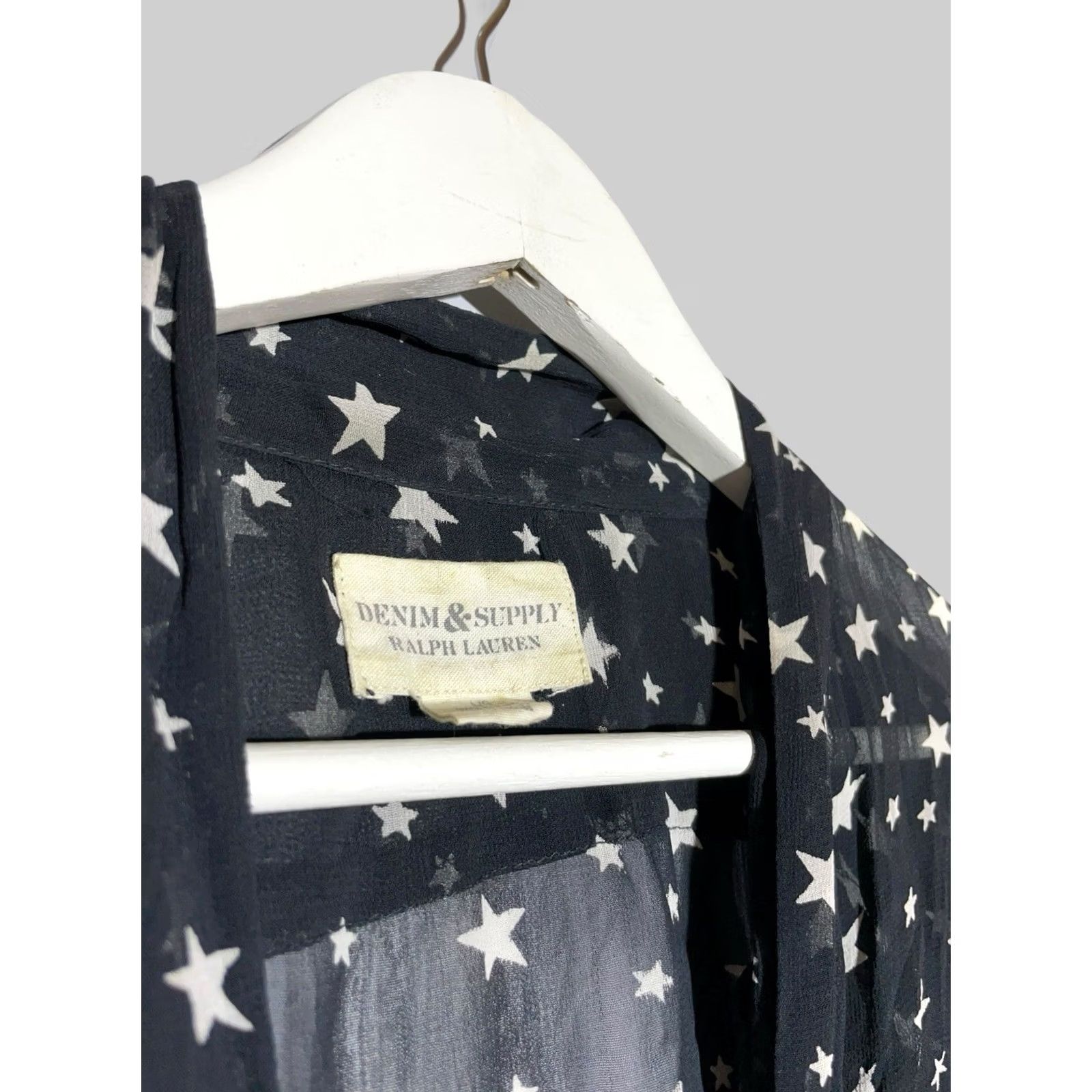 Ralph Lauren Ralph Lauren Denim Supply Star Dress Women L Blue Denim Midi Short Sleeve Casual Wedding Party Summer Vintage No Size L / US 10 / IT 46 - 6 Thumbnail