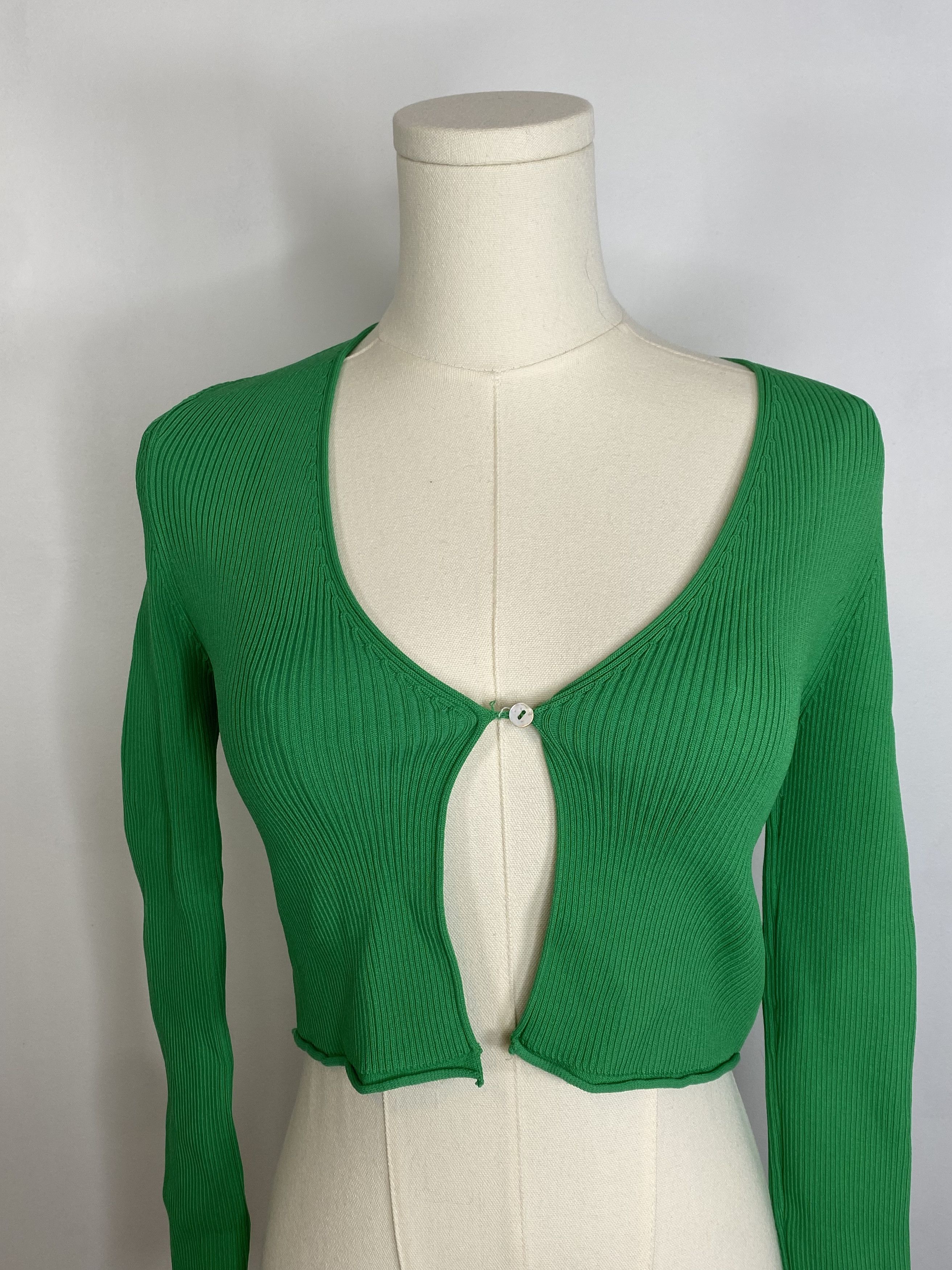 Zara Zara - Green Knit Cardigan Size S / US 4 / IT 40 - 4 Thumbnail