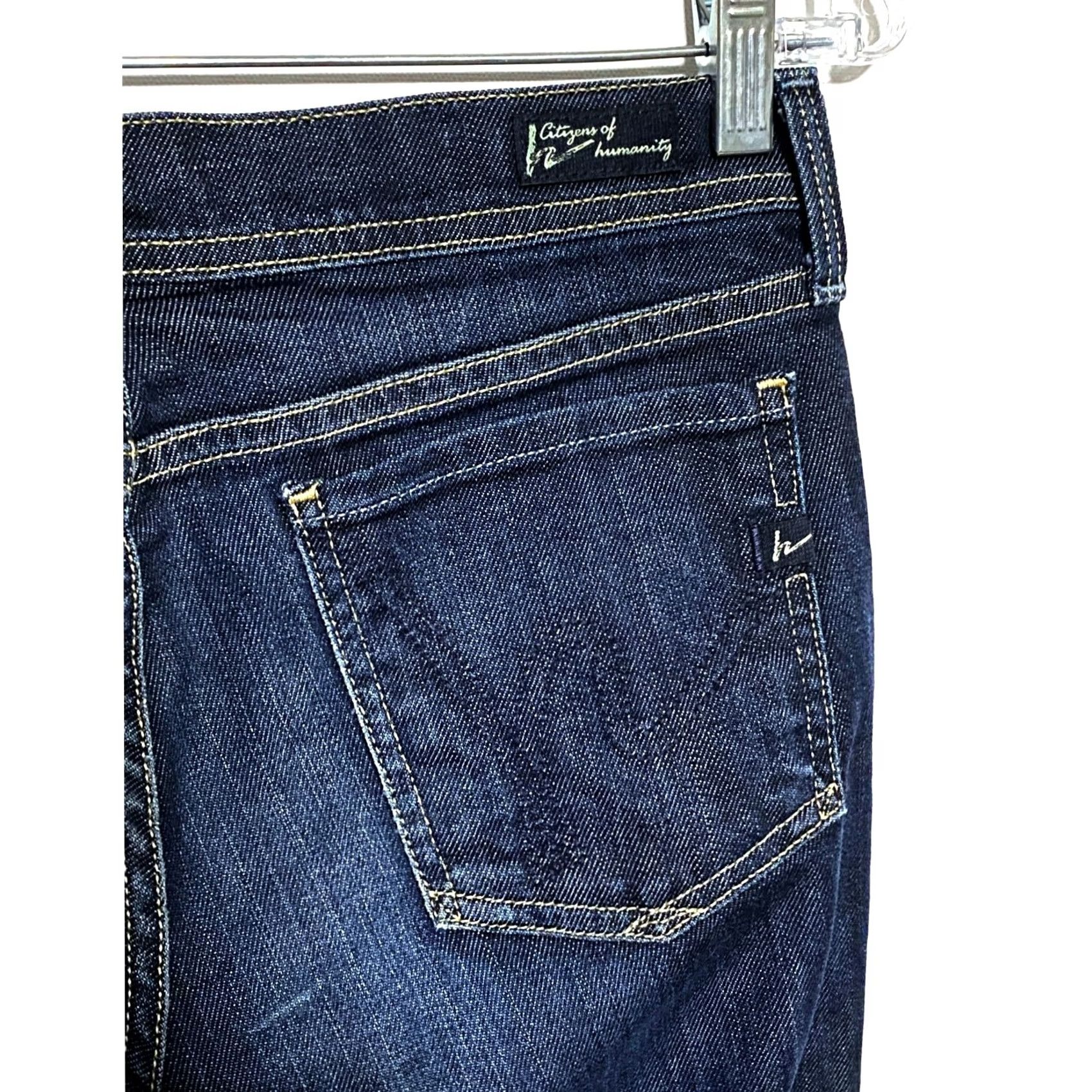 Citizens Of Humanity Citizens of Humanity Jeans Ava #142 Low Rise Straight Women 27 Dark Blue Denim 5-Pocket Stretch Casual Pipelines? Size 27" / US 4 / IT 40 - 6 Thumbnail