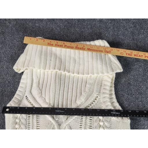 Other Piper & Blue Sweater Dress Women Sz XL White Cable Knit Cowl Size XL / US 12-14 / IT 48-50 - 4 Thumbnail