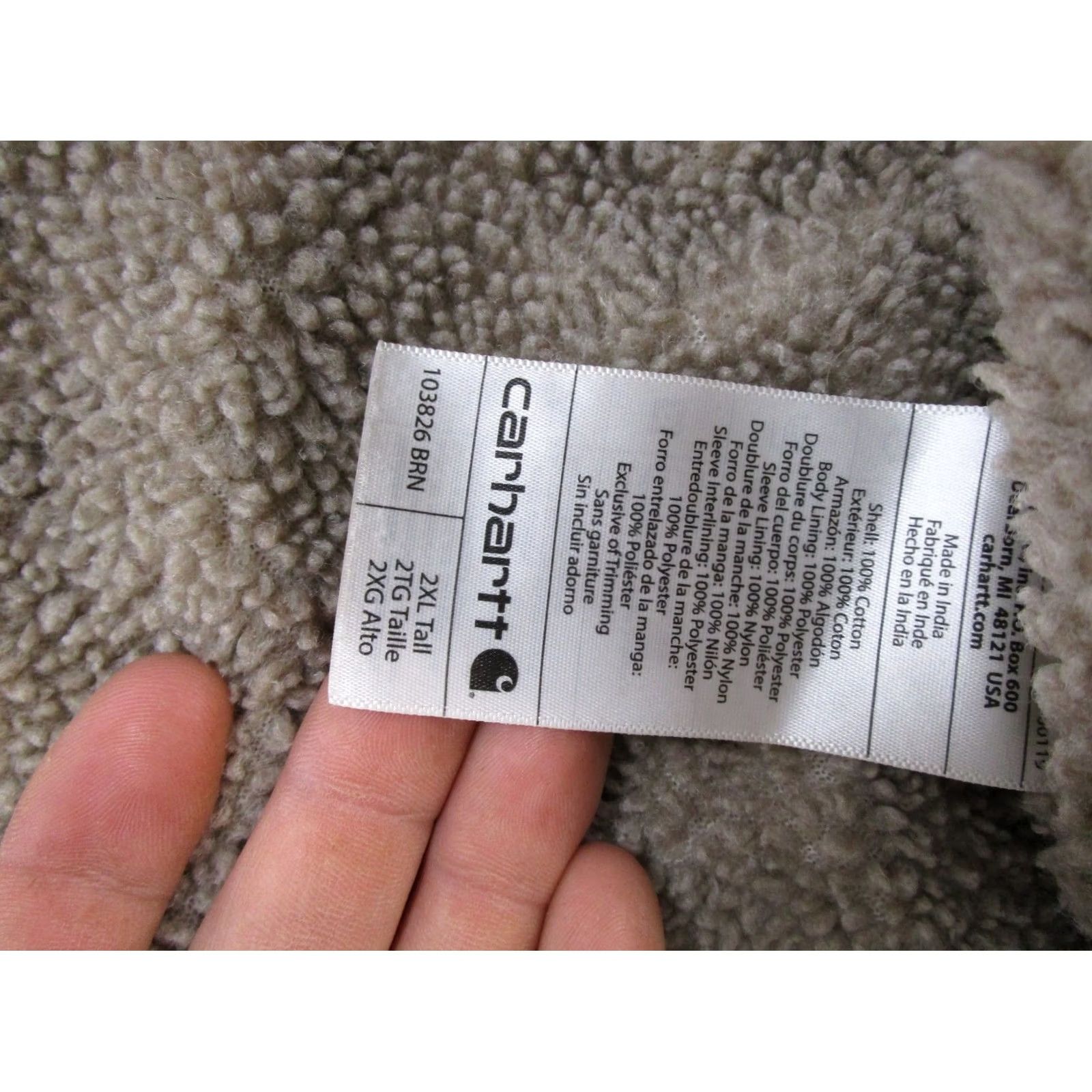 Carhartt Carhartt Jacket Hooded Work Jacket Brown 2XLT Lined Heavyweight Sherpa Carhartt Blanket Lined Mens Cashmere Outdoors N/A Size US XXL / EU 58 / 5 - 4 Thumbnail