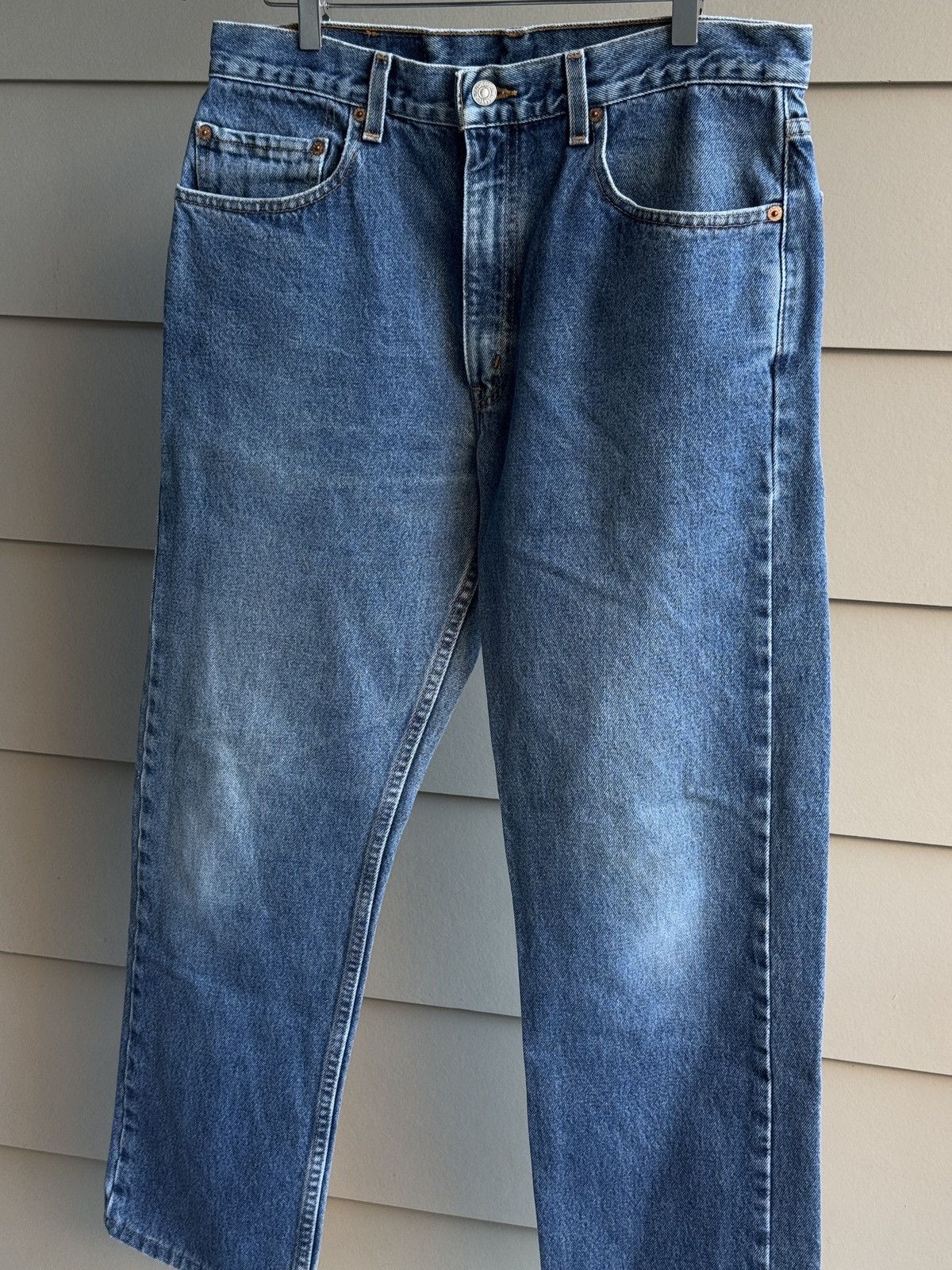 Levi's VINTAGE 90s LEVIS 505 STRAIGHT LEG DENIM JEANS 34x30 Size US 34 / EU 50 - 12 Thumbnail
