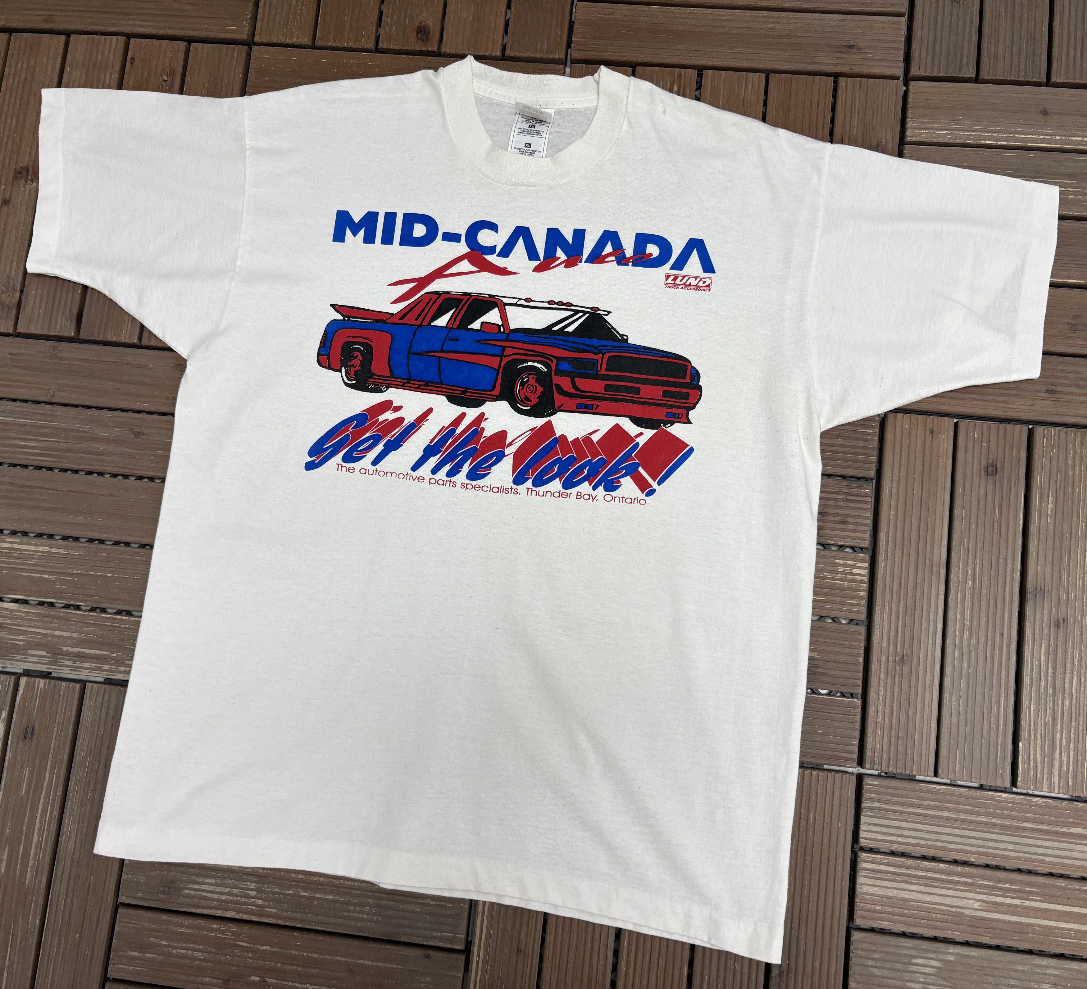 Vintage Mid-Canada Auto Vintage White T-Shirt Tee Size US XL / EU 56 / 4 - 3 Thumbnail