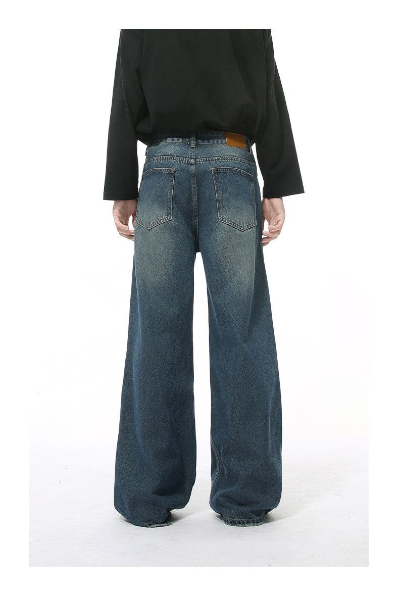 Japanese Brand × Jean American washed distressed wide-leg straight-leg jeans Size US 34 / EU 50 - 6 Thumbnail
