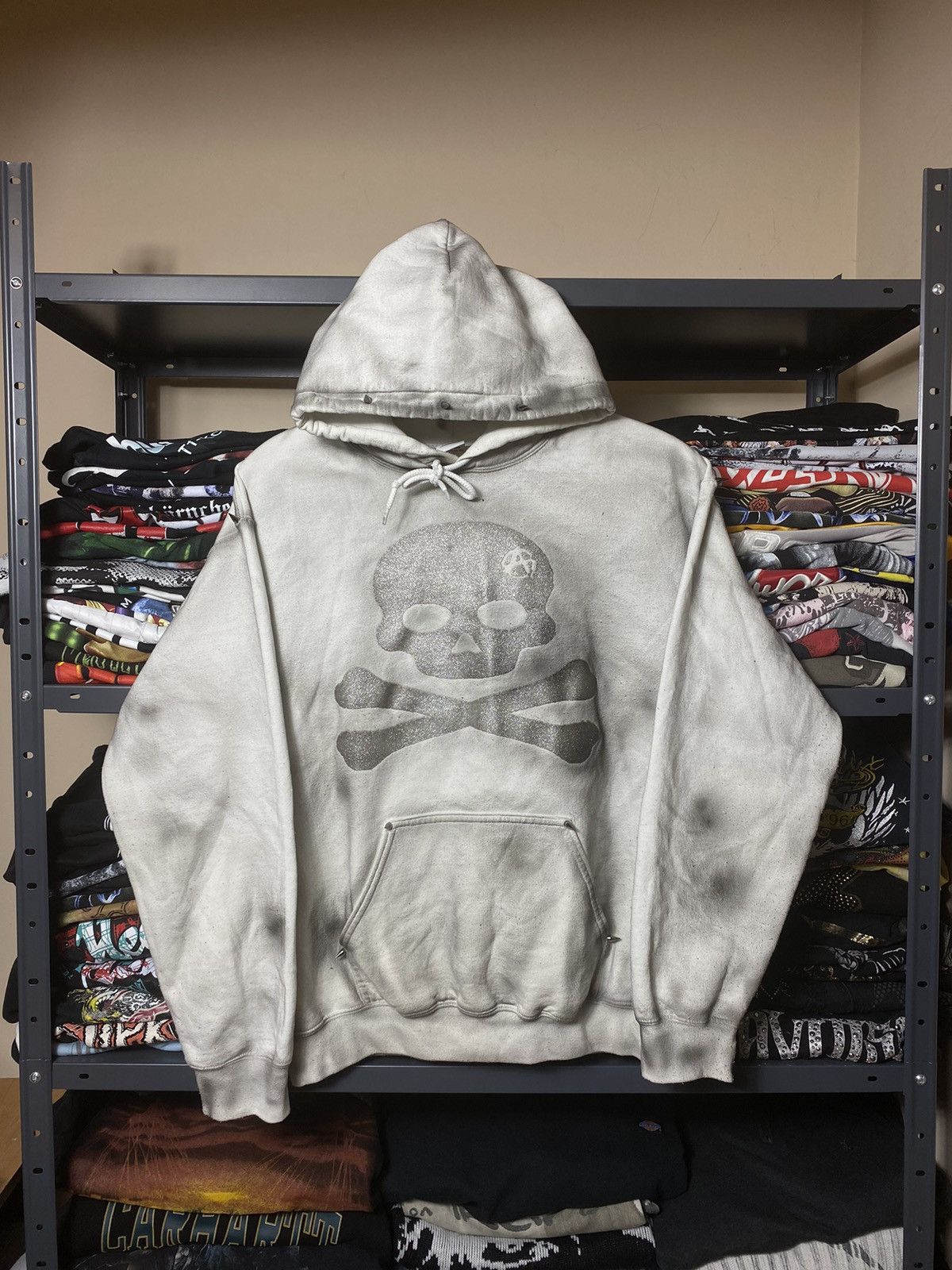 image of Scull Hoodie Type Hysteric Glamour Y2K in White, Men's (Size Medium)