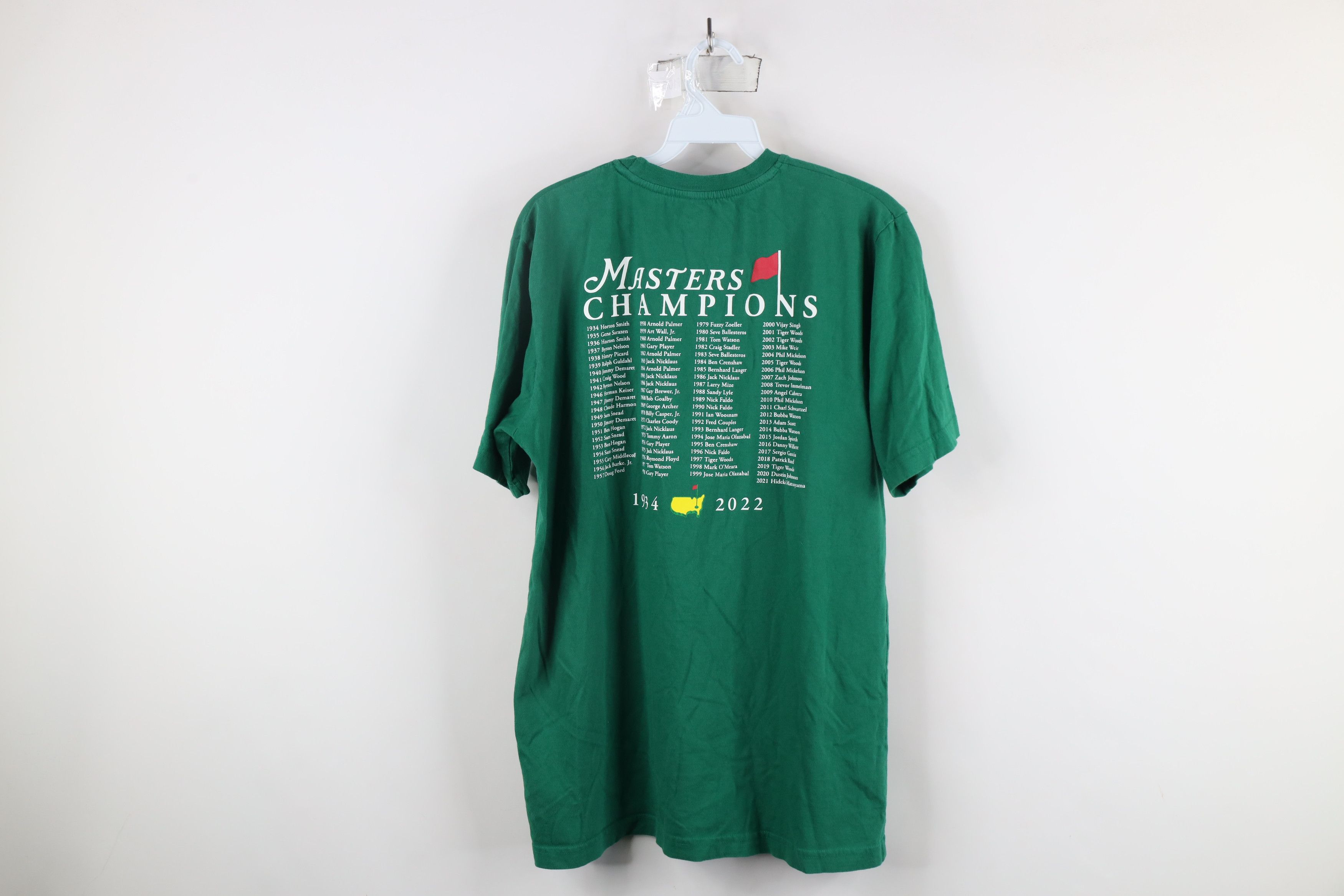 Vintage The Masters 2022 Short Sleeve Golfing T-Shirt Green Cotton Size US M / EU 48-50 / 2 - 9 Thumbnail