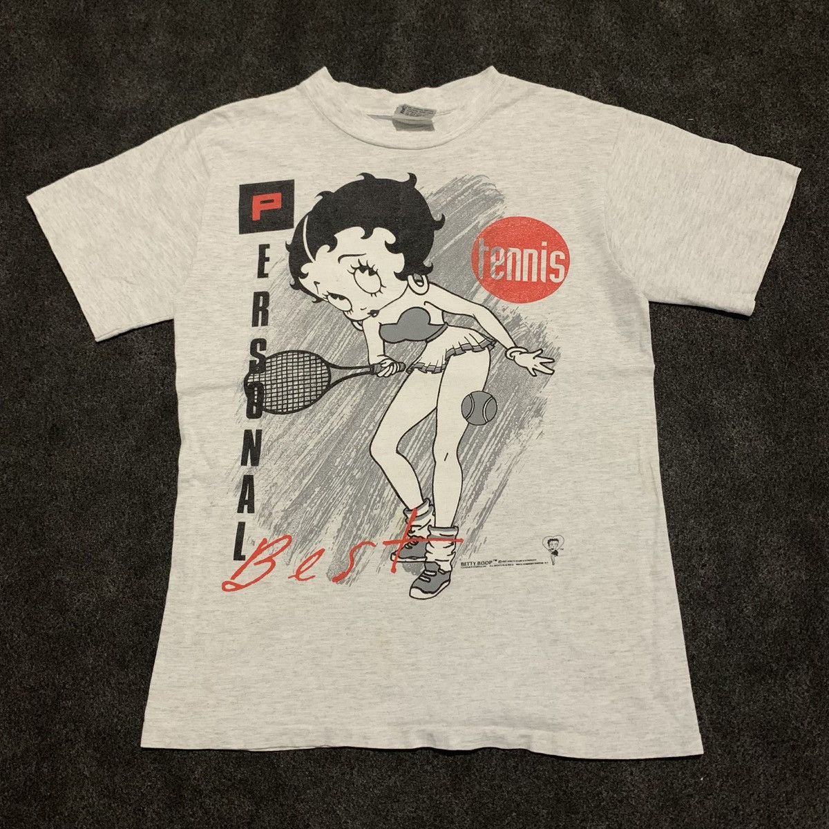 Vintage Vintage 90s Betty Boop "Personal Best Tennis" T-Shirt Size M / US 6-8 / IT 42-44 - 1 Thumbnail