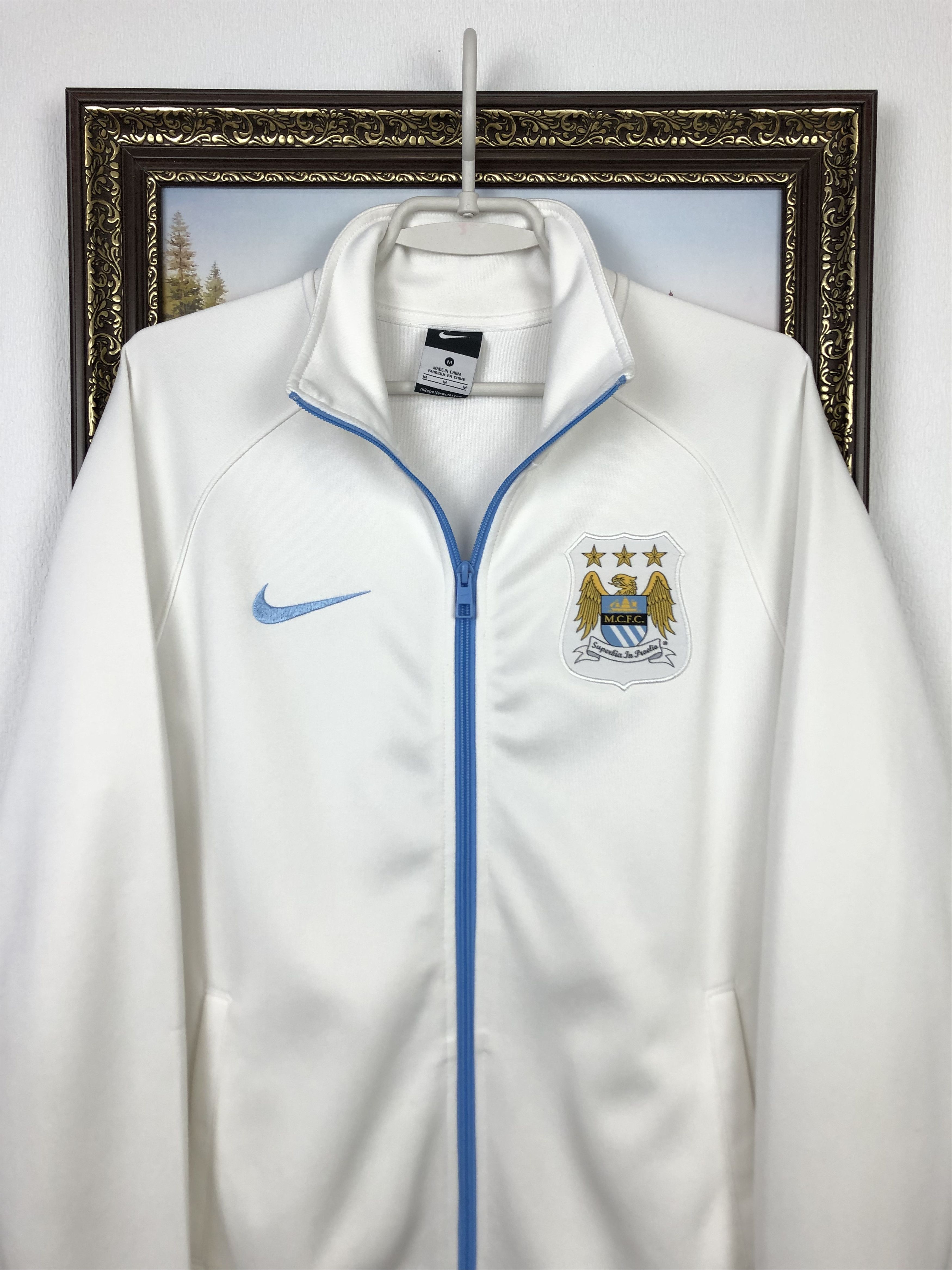 Vintage Nike Manchester City Football Jacket Soccer Track