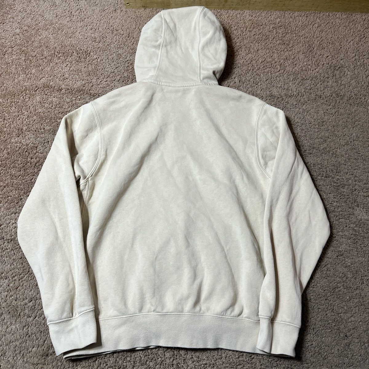 Nike × Vintage Vintage Nike hoodie men’s medium cream logo Size US M / EU 48-50 / 2 - 6 Thumbnail