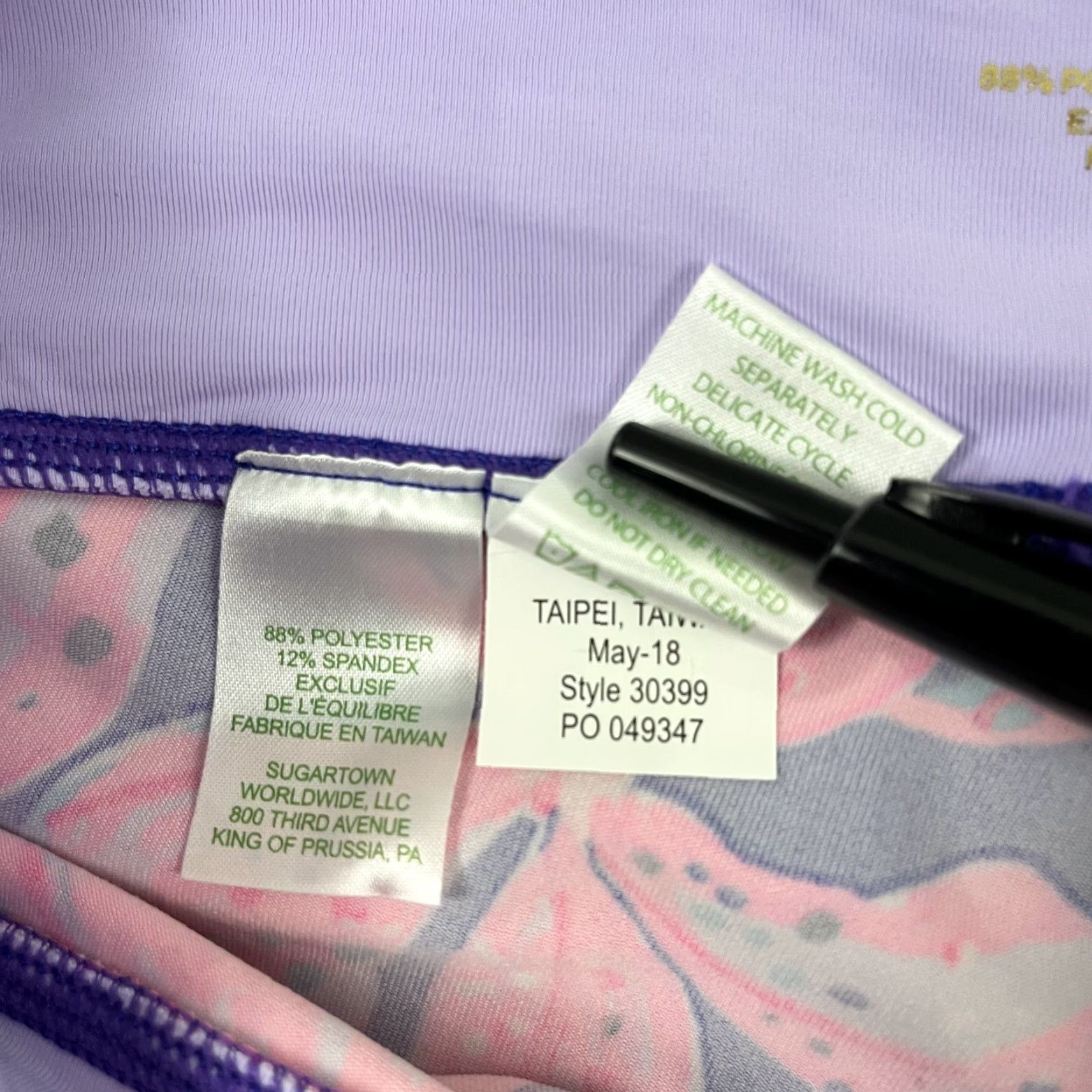 Lilly Pulitzer VINTAGE Lilly Pulitzer Luxletic Pants Womens M Jolena Weekender Zebra Floral Purple Size 32" / US 10 / IT 46 - 5 Thumbnail