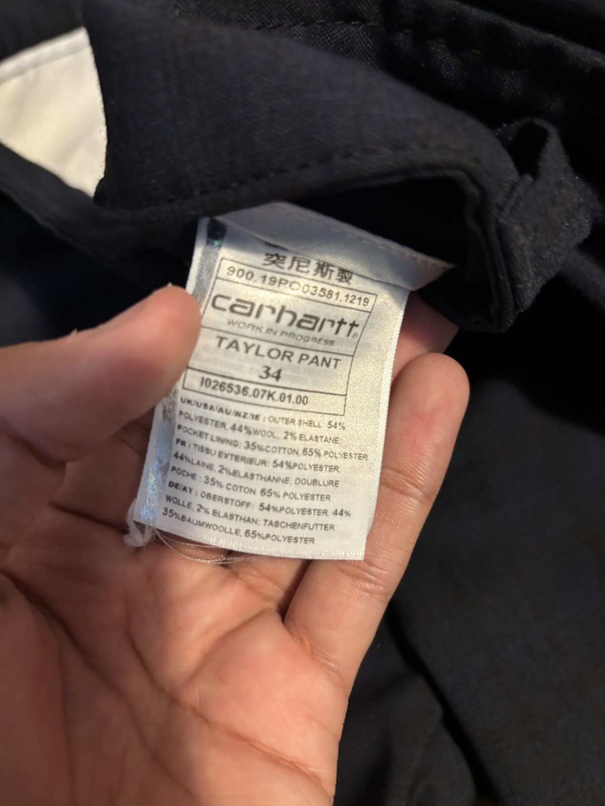 Carhartt Navy Blue plaid Carhartt WIP work pants Size US 34 / EU 50 - 5 Thumbnail