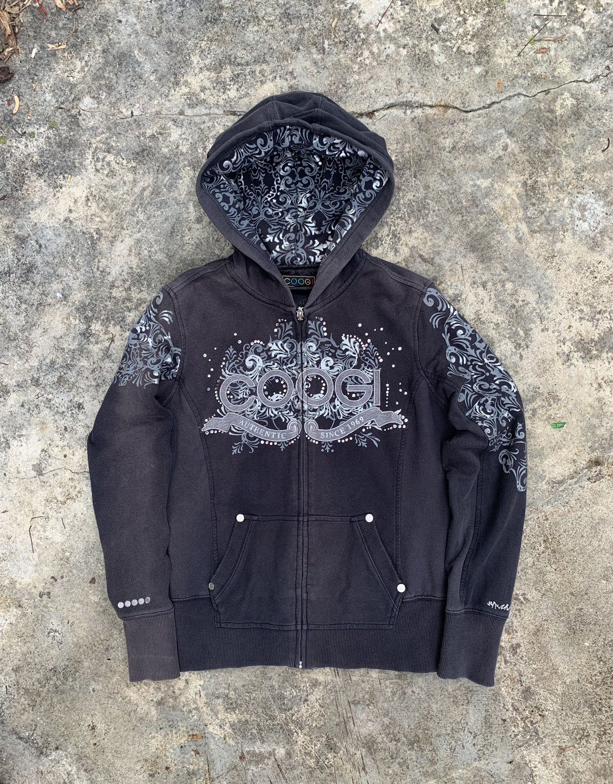 Coogi × Vintage Coogi Australia Full Zip Up Hoodie Black Size L / US 10 / IT 46 - 1 Thumbnail