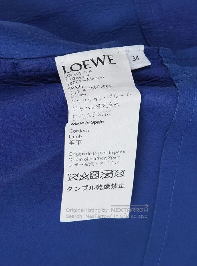 Loewe LOEWE Electric Blue Leather Coat. Size XXS / US 00 / IT 34 - 8 Thumbnail