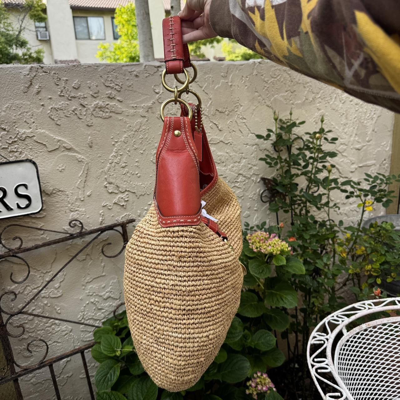 Coach Huge Vintage Coach Raffia Hobo Bag Size ONE SIZE - 4 Thumbnail