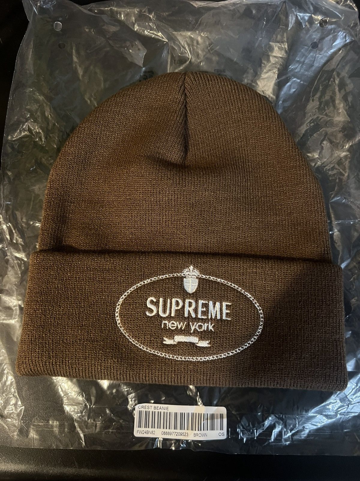 Supreme Supreme Brown Fleece Lined Beanie | Grailed