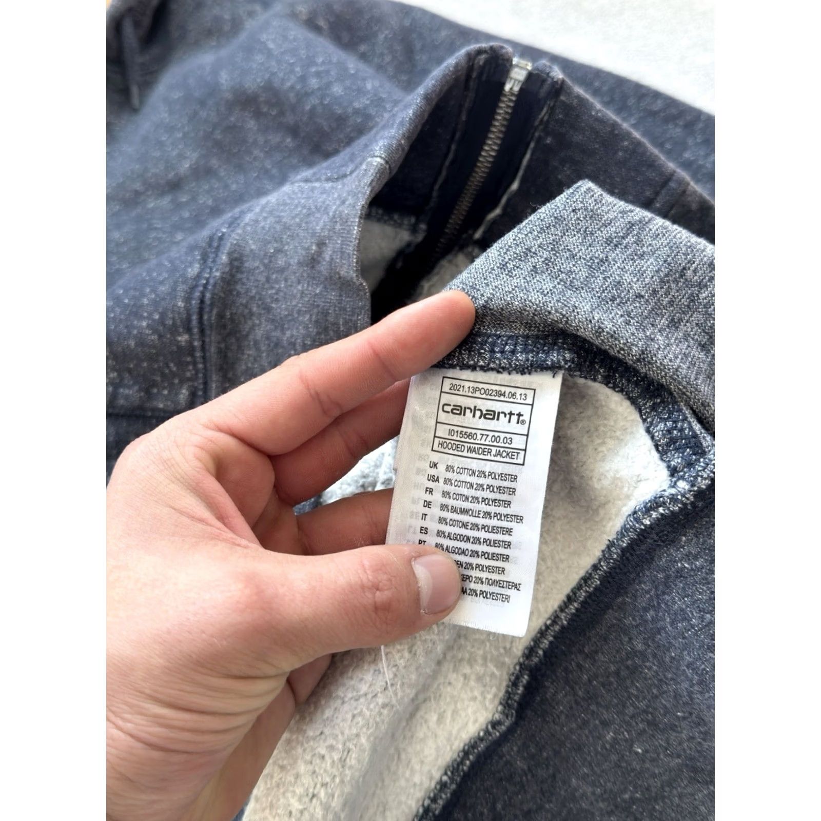 Carhartt VINTAGE Carhartt Hooded Full Zip Gray-Blue Hoodie Jacket XL Men Hoodie Size US XL / EU 56 / 4 - 8 Thumbnail