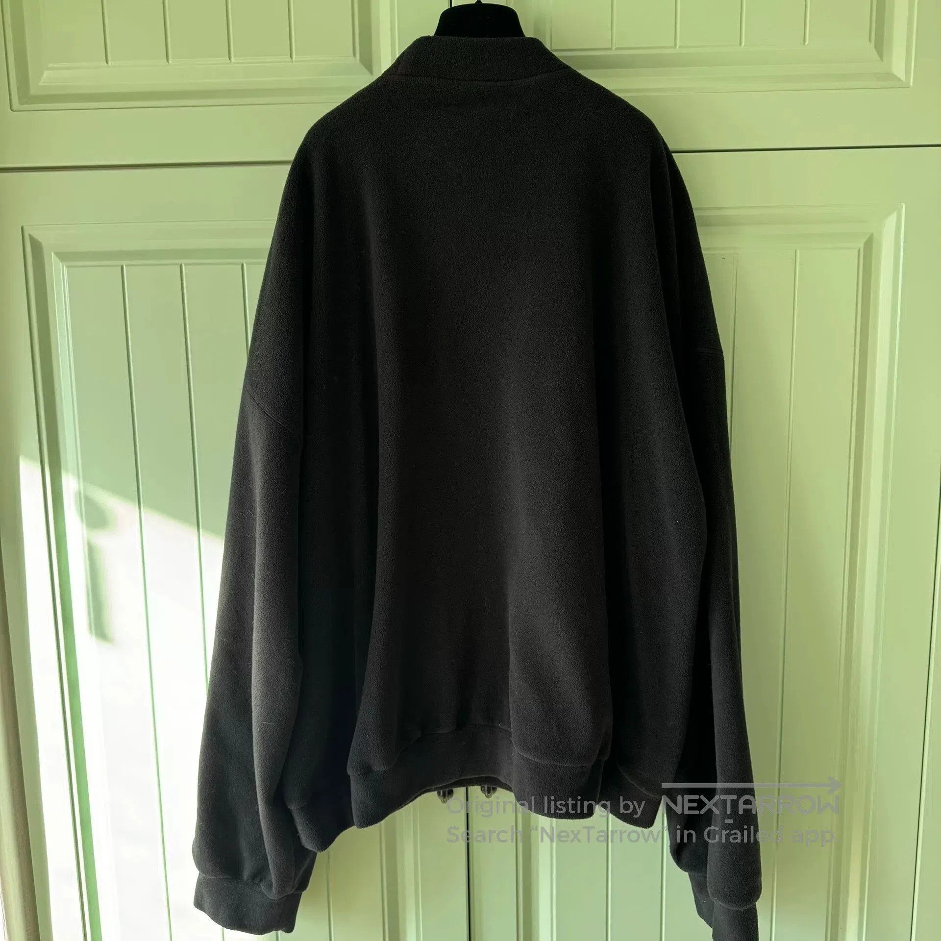 Balenciaga Balenciaga Black Letter Embroidered Fleece Sweatshirt. Size US M / EU 48-50 / 2 - 2 Thumbnail