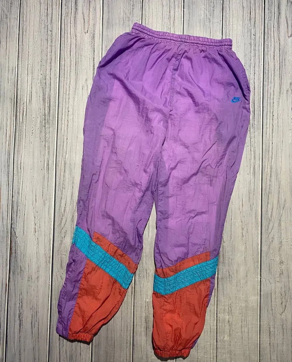 Nike Vintage Nike Track Pants 80s Nylon Y2K Stripedv Size US 34 / EU 50 - 1 Thumbnail