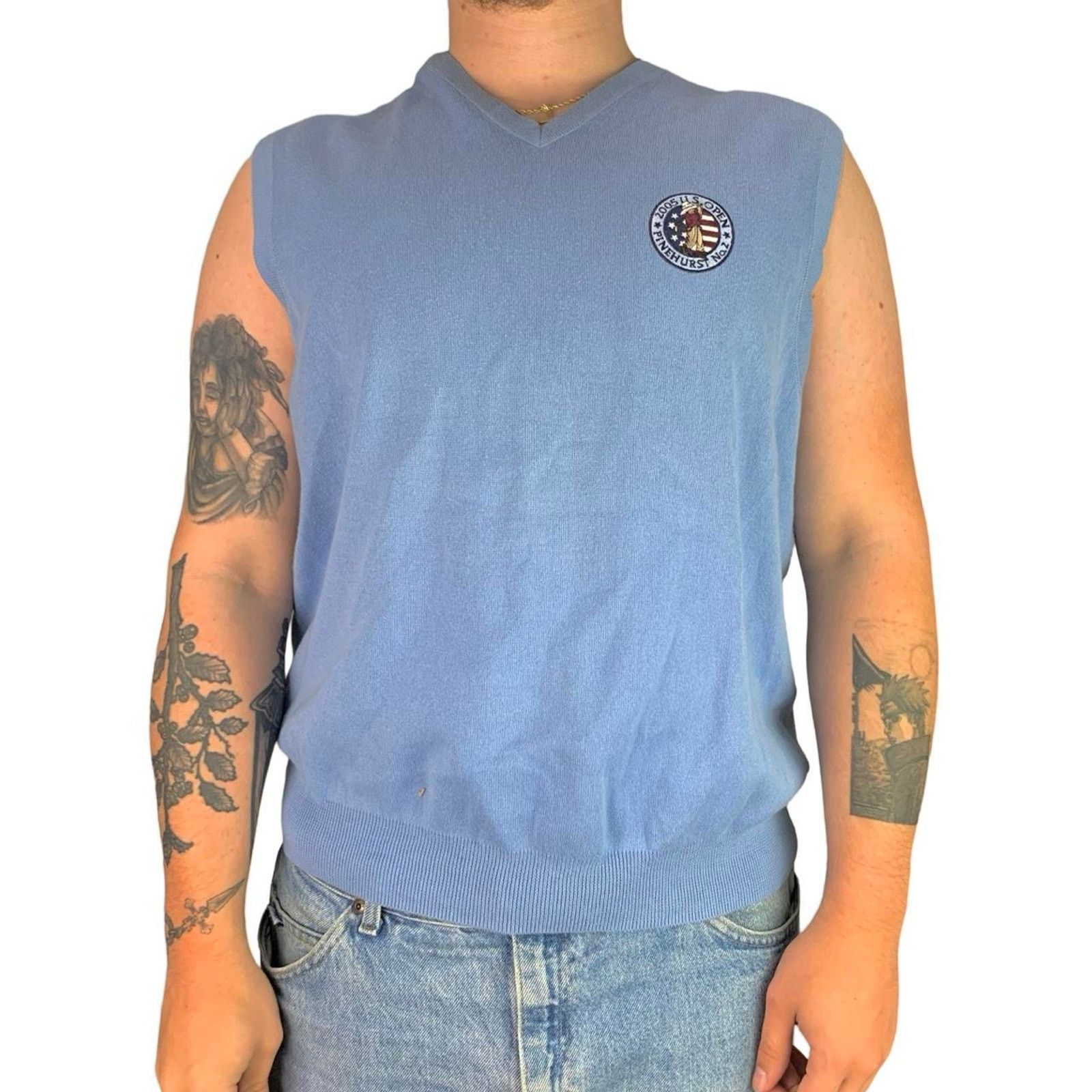 Ralph Lauren × Vintage Vintage Polo Golf Ralph Lauren Embroidered Sweater vest Size US XL / EU 56 / 4 - 1 Thumbnail