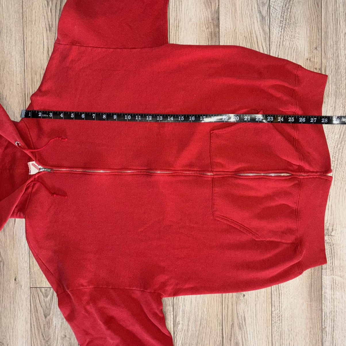 Jerzees Red Jerzees zip up blank hoodie Size US XL / EU 56 / 4 - 3 Thumbnail