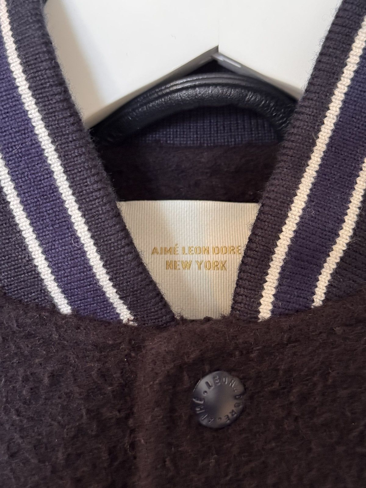 Aime Leon Dore Casentino Navy Varsity Jacket Size US L / EU 52-54 / 3 - 4 Thumbnail