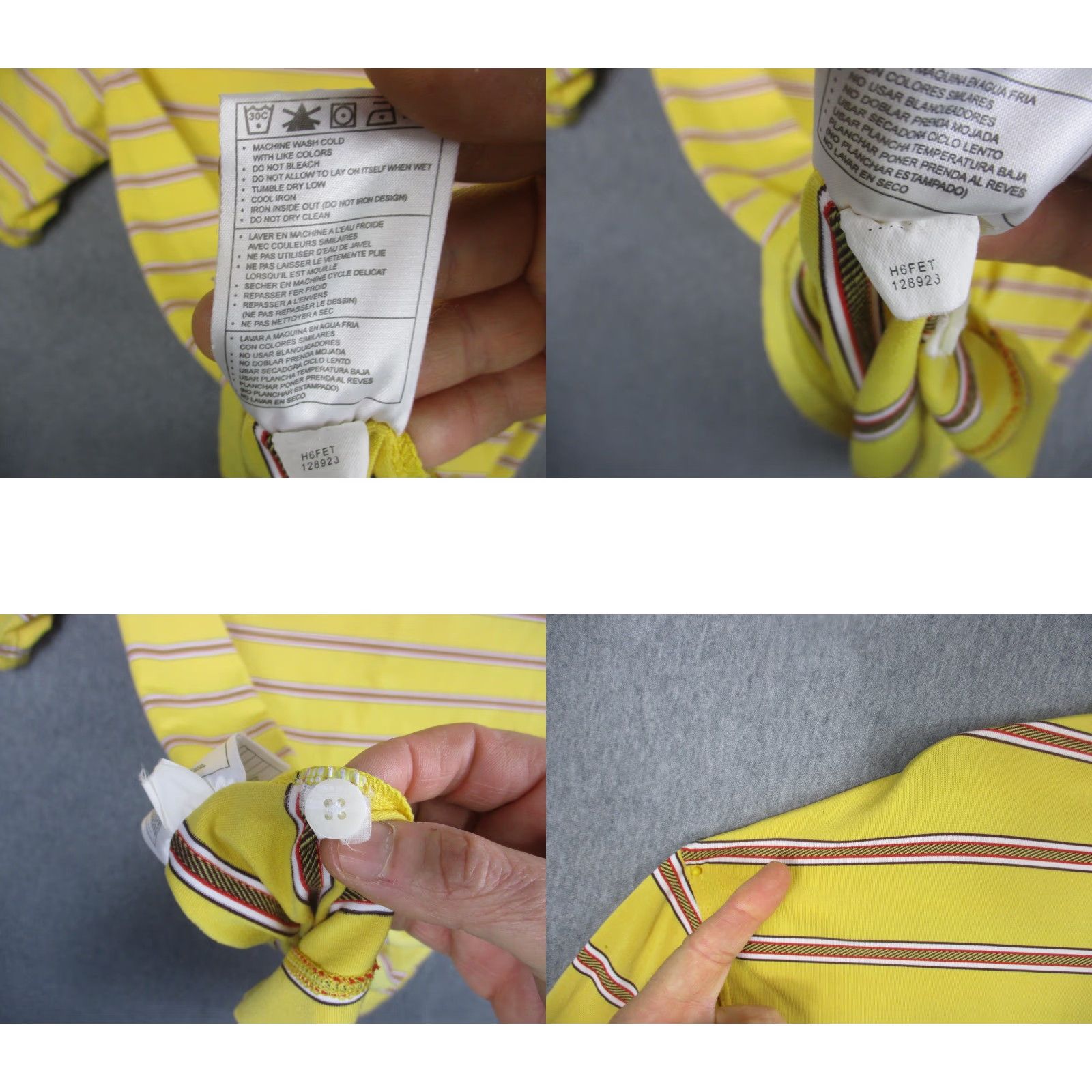 Nike Nike Dri-FIT UV Polo Shirt Mens XL Yellow Stripe Golf Size US XL / EU 56 / 4 - 9 Thumbnail