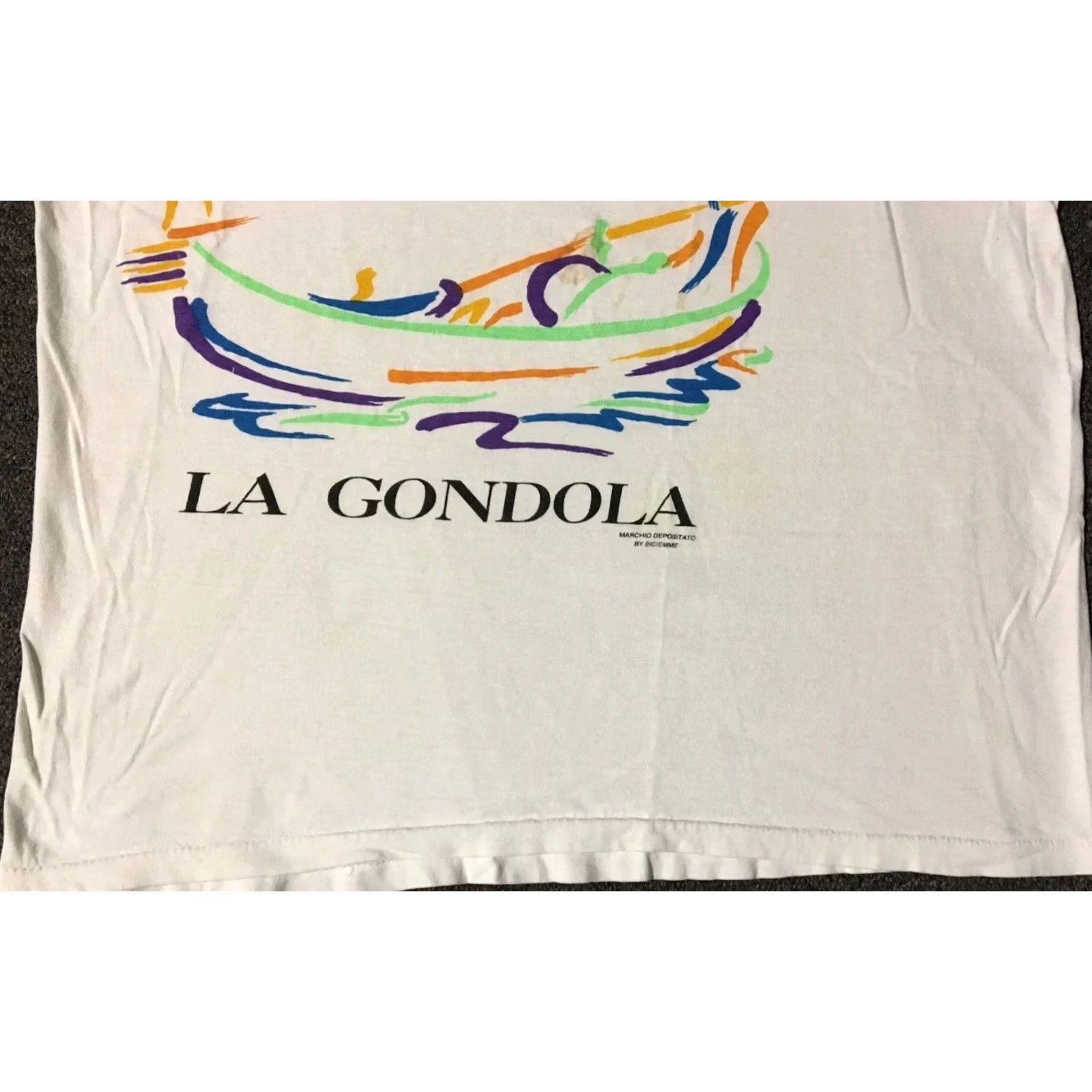 Vintage VINTAGE Venice Italy Gondola Shirt S White 80s 90s Vaporwave Grunge USA Mens T-Shirt Single Stitch Classic Fit Small Size US S / EU 44-46 / 1 - 4 Thumbnail