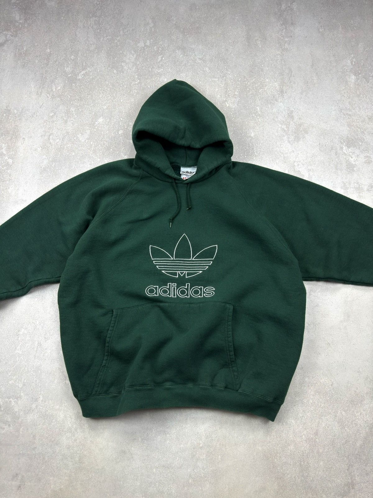 Adidas Vintage Adidas 90s Made In USA Boxy Fit Green Hoodie Y2k Size US XXL / EU 58 / 5 - 11 Thumbnail
