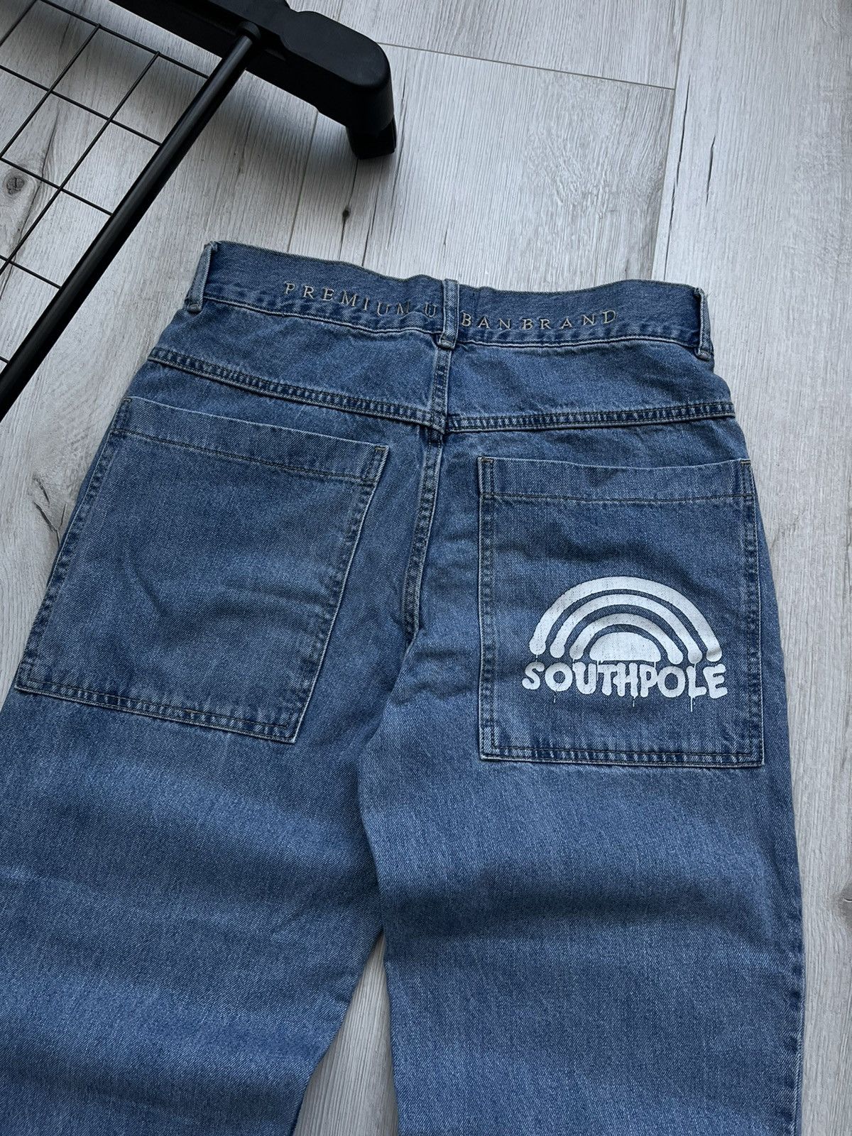 Southpole × Vintage Crazy Y2K Southpole Hip Hop Light Blue Denim Skate Rap Jeans Size US 31 - 3 Thumbnail