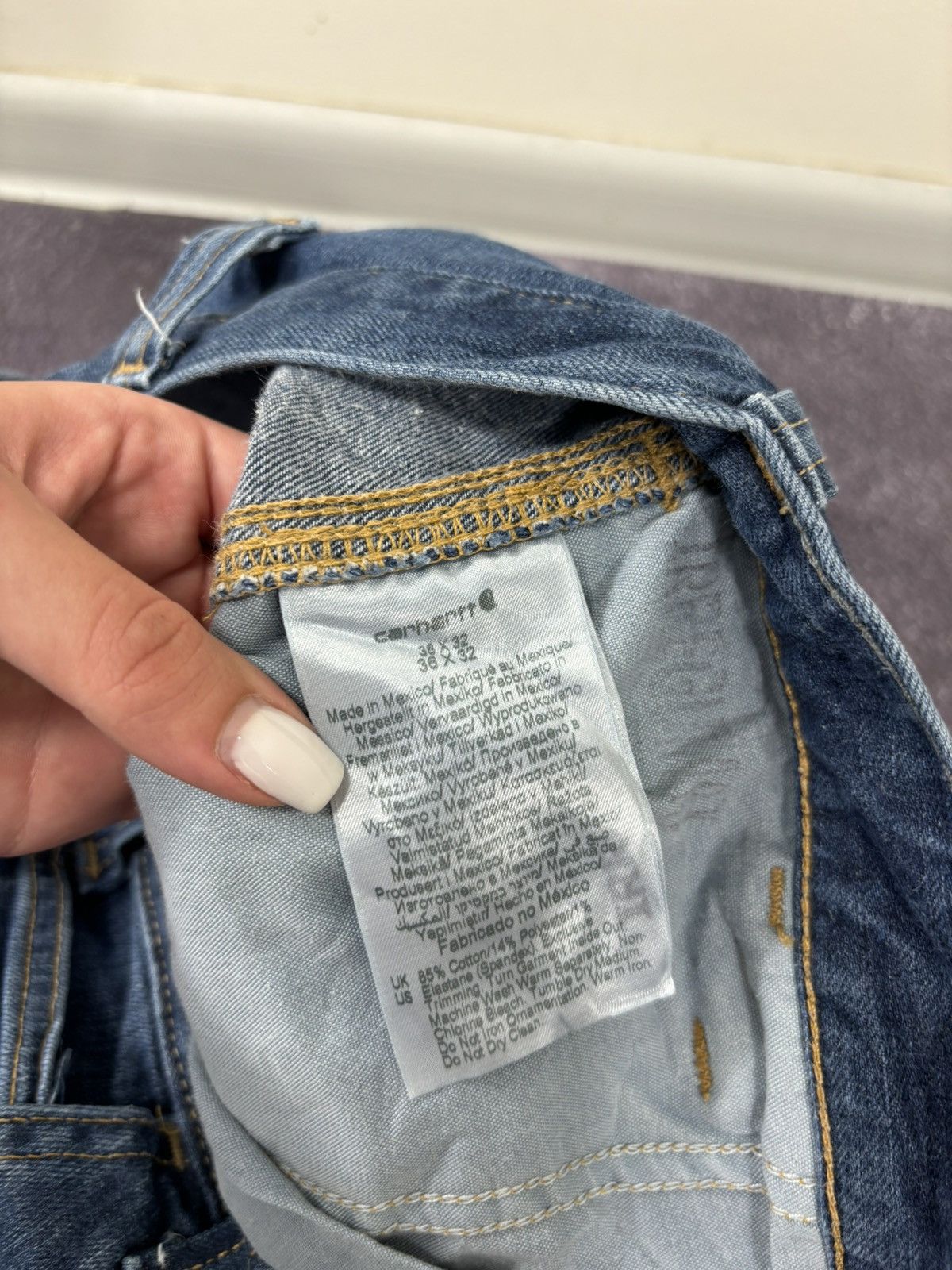 Carhartt Vintage Carhartt Relaxed Fit Blue Work Denim Jeans Size US 36 / EU 52 - 14 Thumbnail