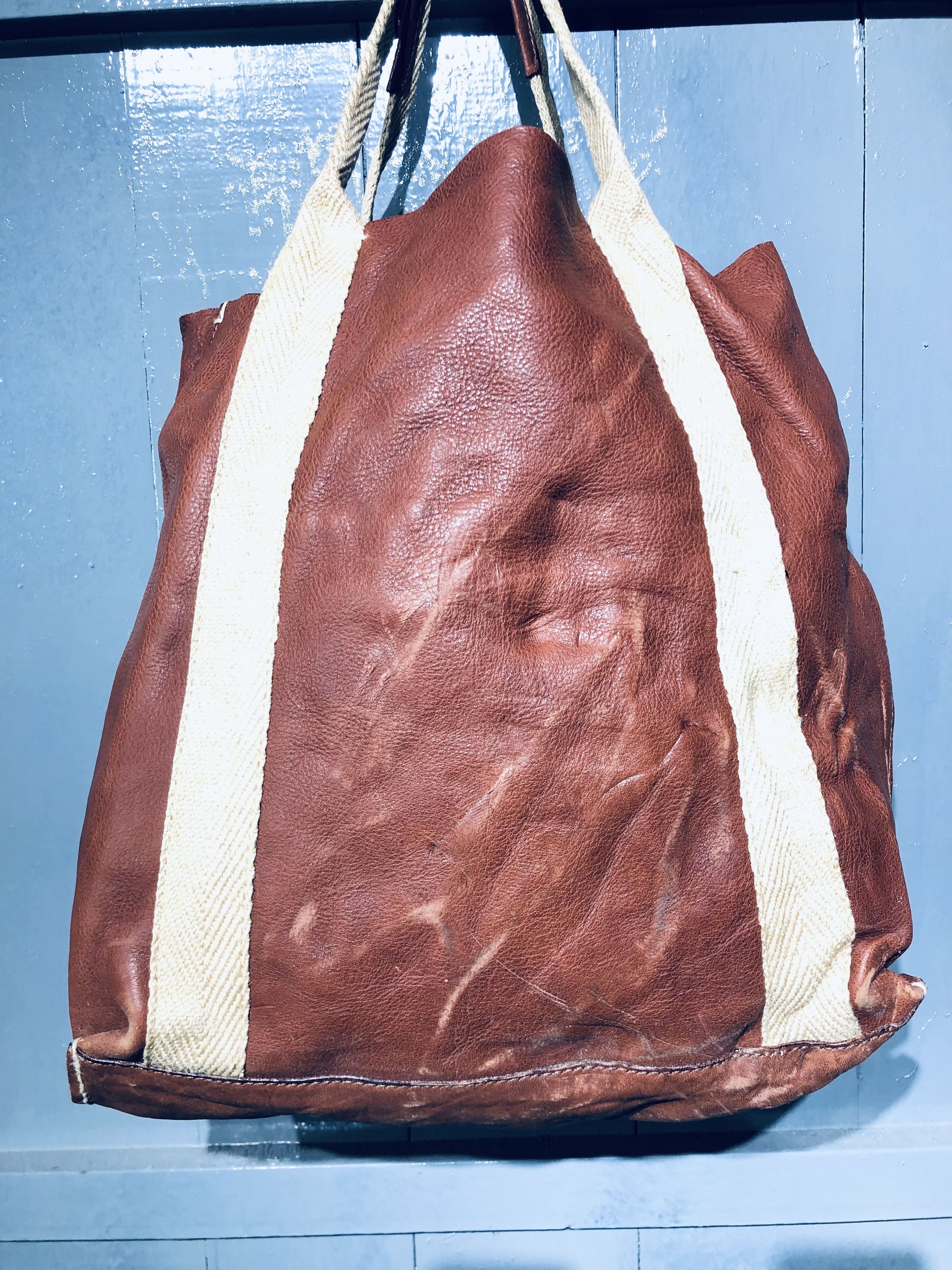 Japanese Brand × Leather JAPANESE GENTEN STREETWEAR FASHION STyLE LEATHER TOTE BAG Size ONE SIZE - 8 Thumbnail