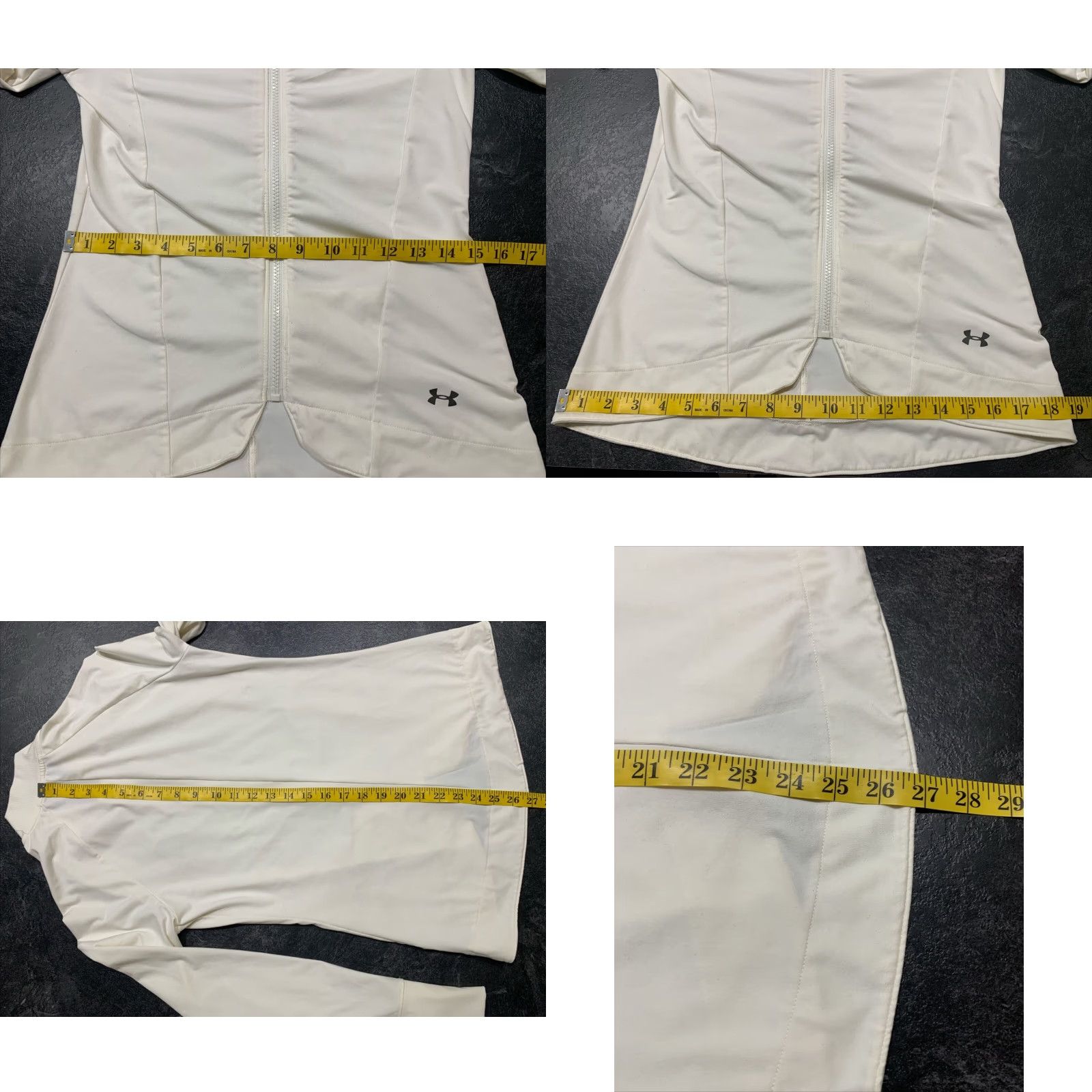 Under Armour Under Armour Women's Fitted Storm Jacket Small Cream Activewear Wind-Resistant MSU Size S / US 4 / IT 40 - 8 Thumbnail
