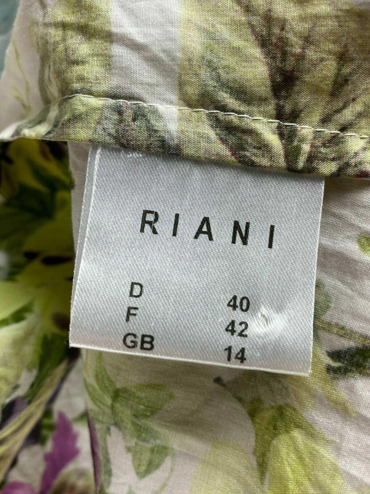 Designer Ladies Riani Floral Button Up Top Shirt Size F 42 / GB 14 Size M / US 6-8 / IT 42-44 - 11 Thumbnail