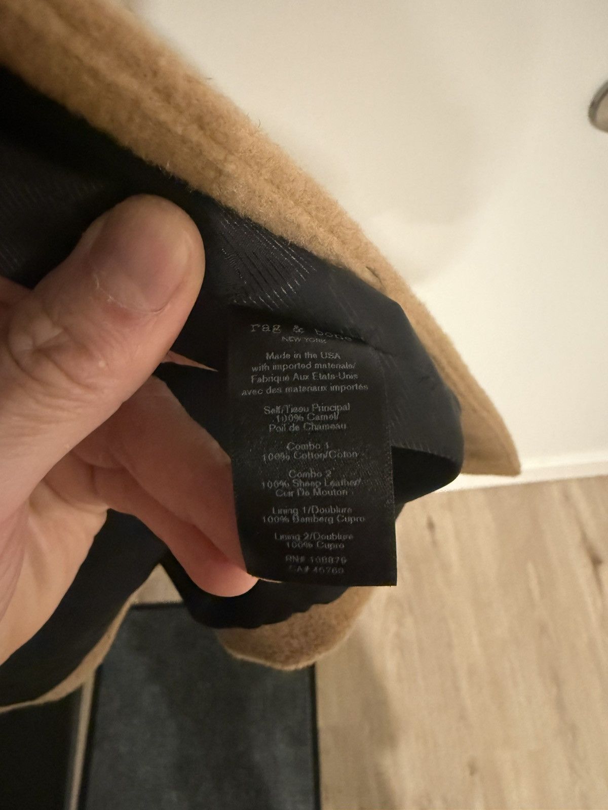 Rag & Bone Rag & Bone Italian Sheep Leather Camel Overcoat Size 42 Size US L / EU 52-54 / 3 - 6 Thumbnail