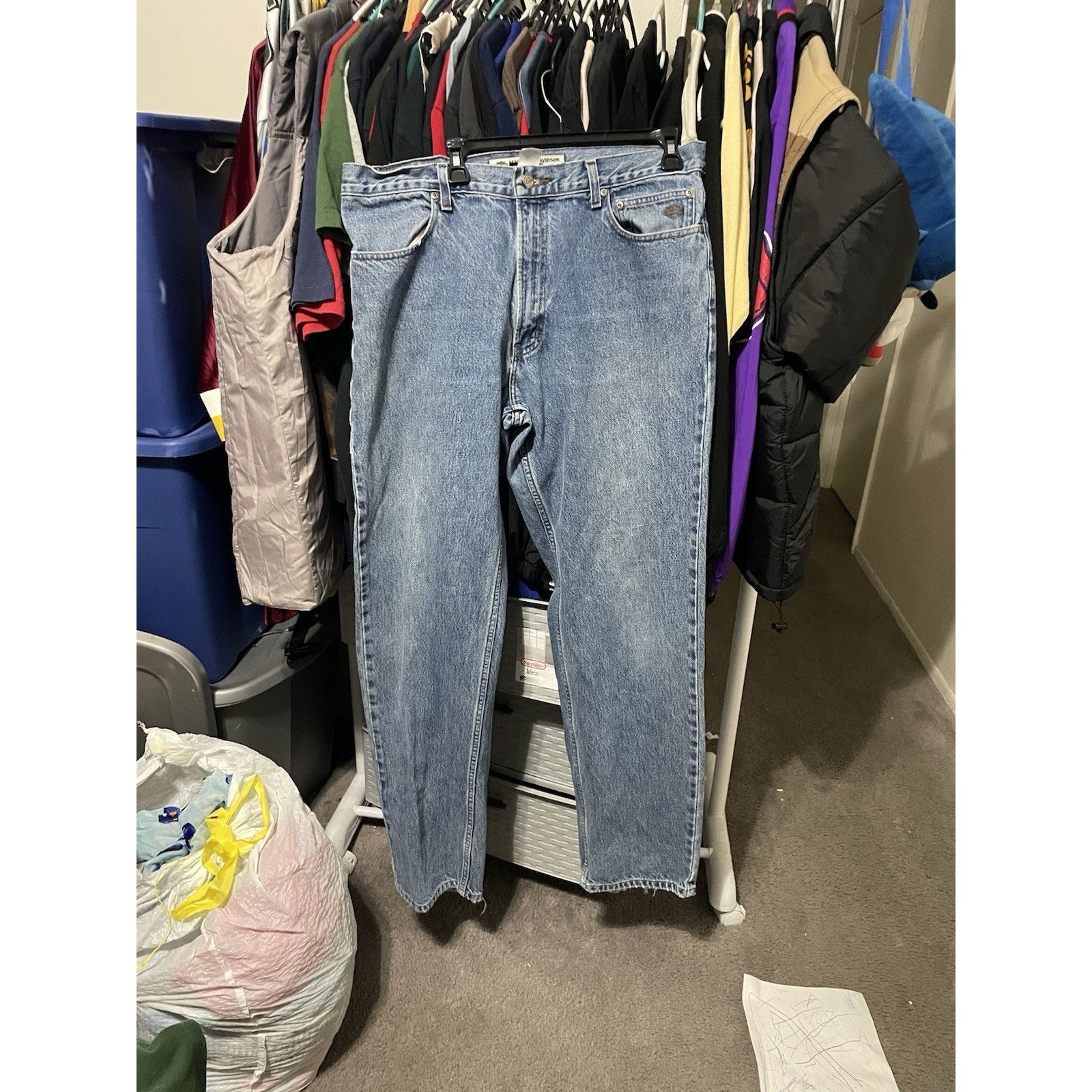 Harley Davidson Size 36x34- Harley Davidson Men's Modern Straight Leg Jeans Size US 36 / EU 52 - 1 Thumbnail