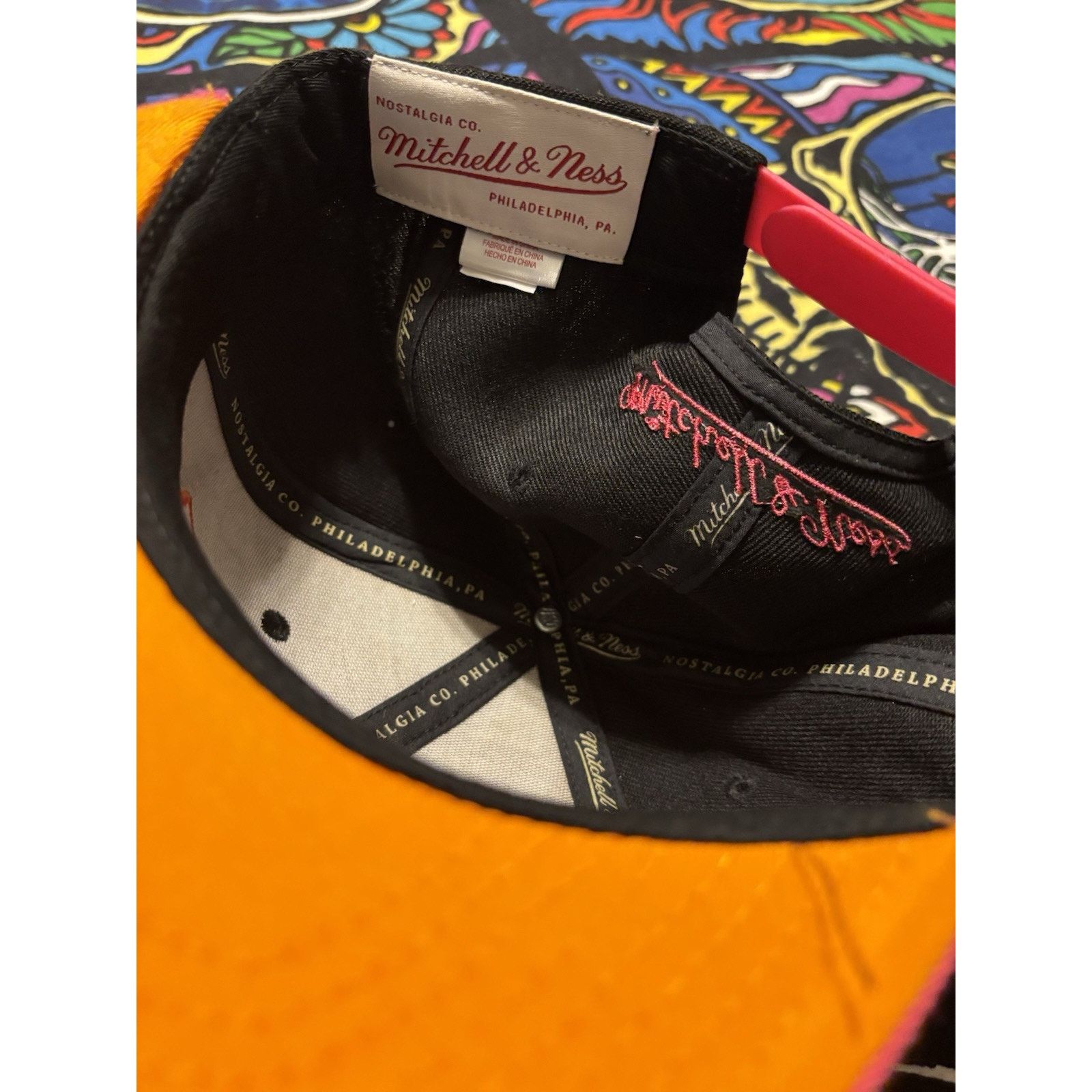 Mitchell & Ness miami heat mitchell ness OSFA miami night flame snapback Size ONE SIZE - 4 Thumbnail