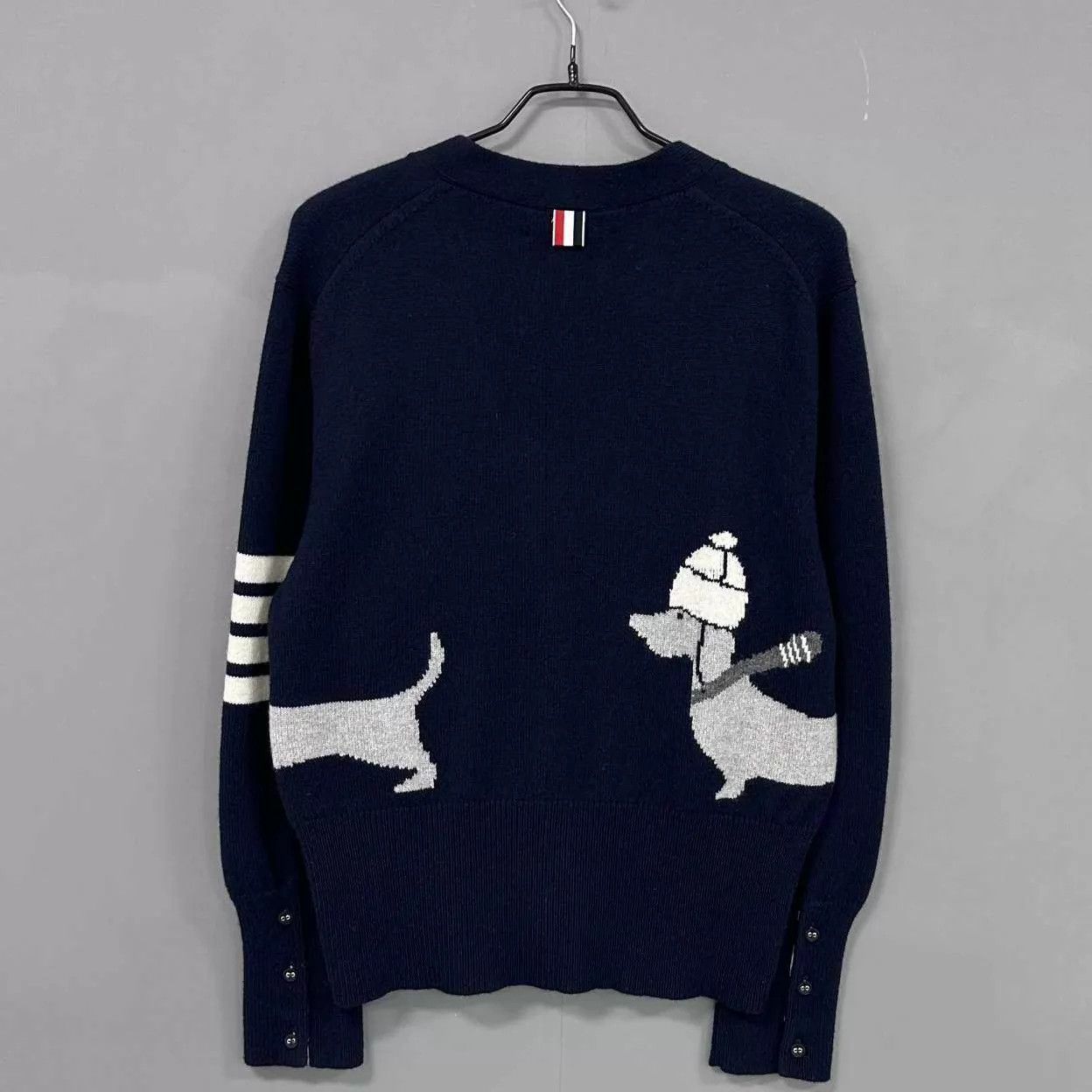 Thom Browne Thom Browne Navy Dog Pattern Knit Cardigan Size 4 New Size US XL / EU 56 / 4 - 3 Thumbnail