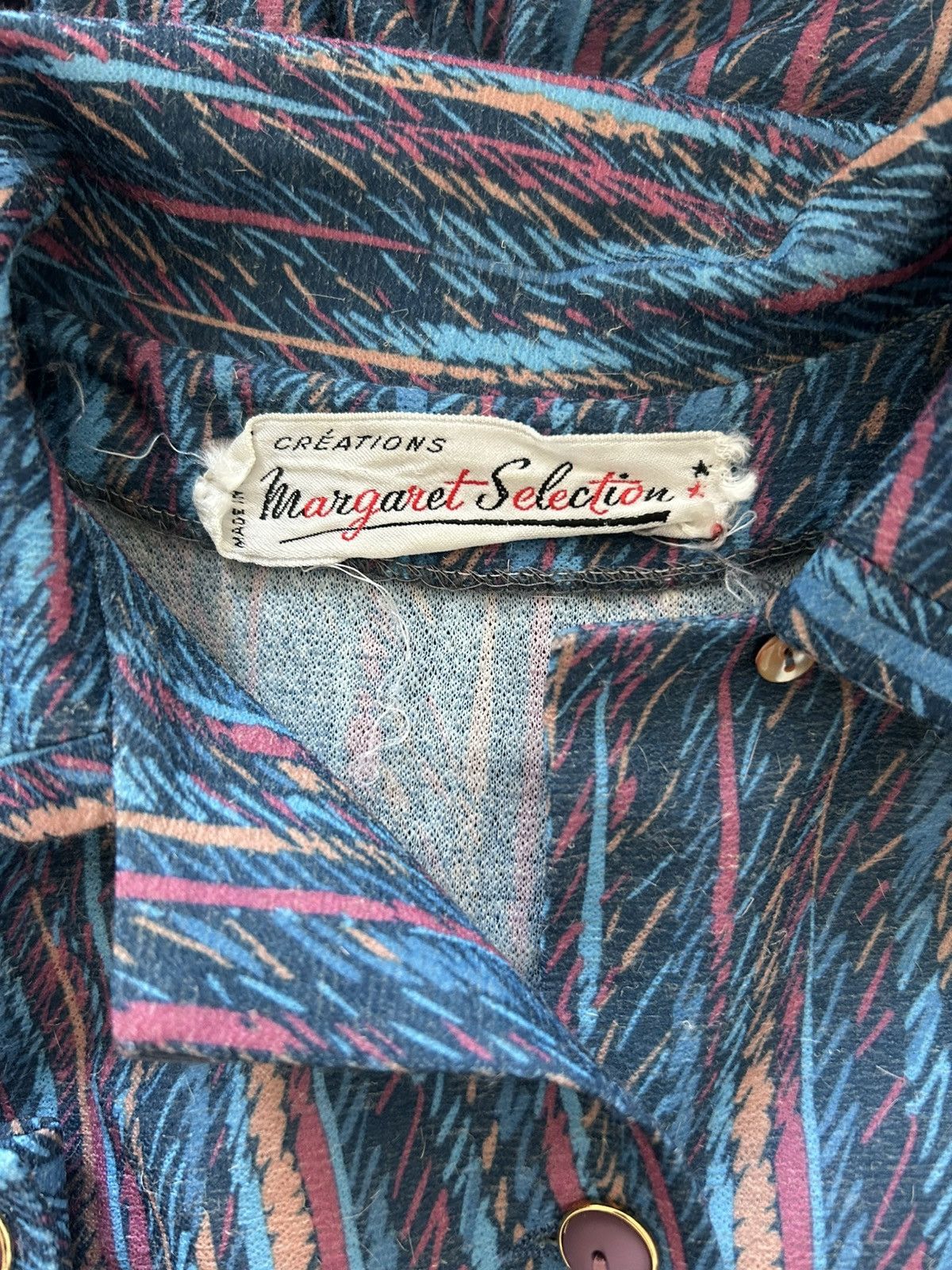Other 80s patterned maxi dress with belt and buttons Size M / US 6-8 / IT 42-44 - 3 Thumbnail