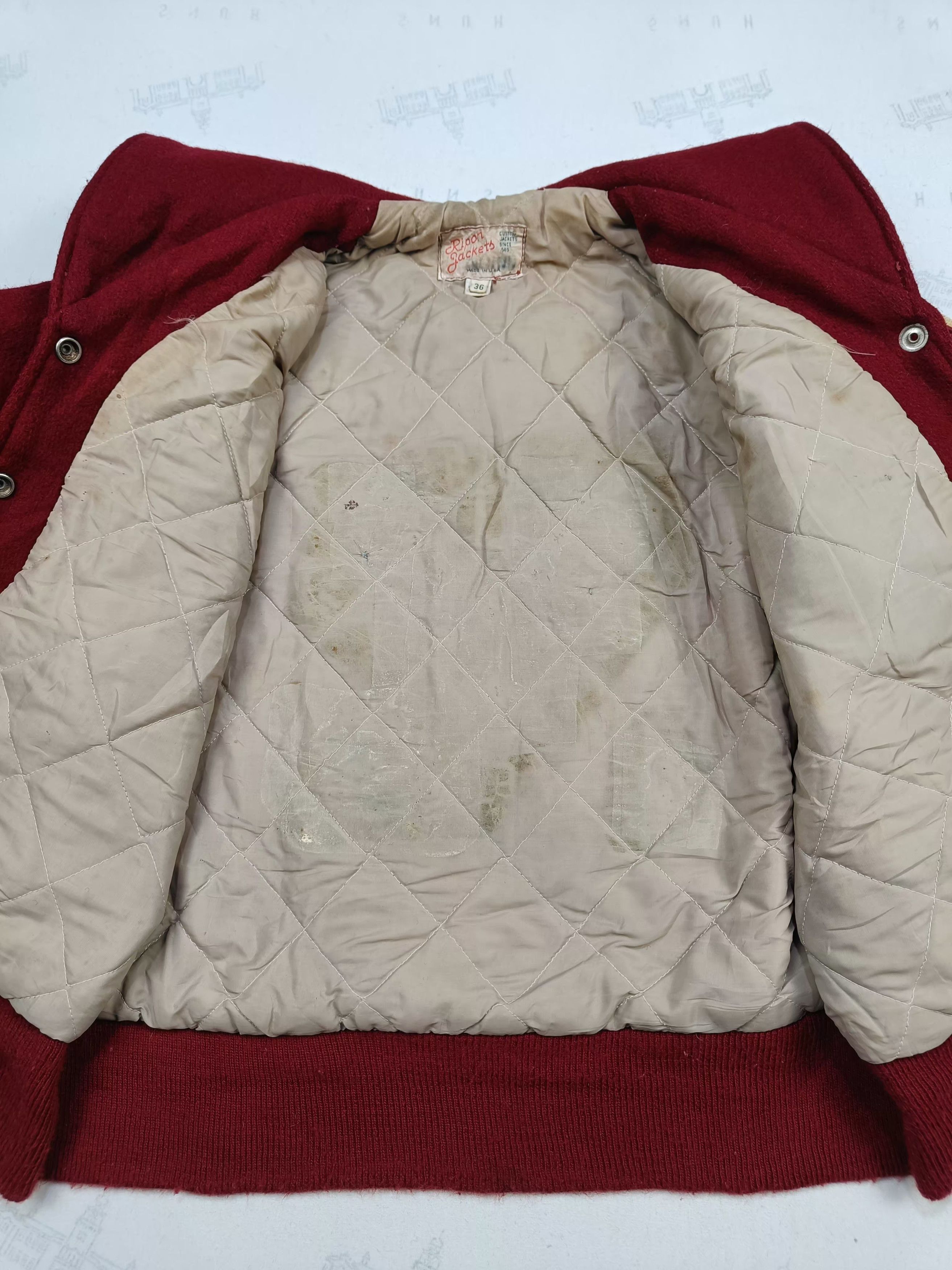 Vintage Vtg 60s CARDINALS Majorette Patch Old Custom Varsity Jacket Size US S / EU 44-46 / 1 - 14 Thumbnail