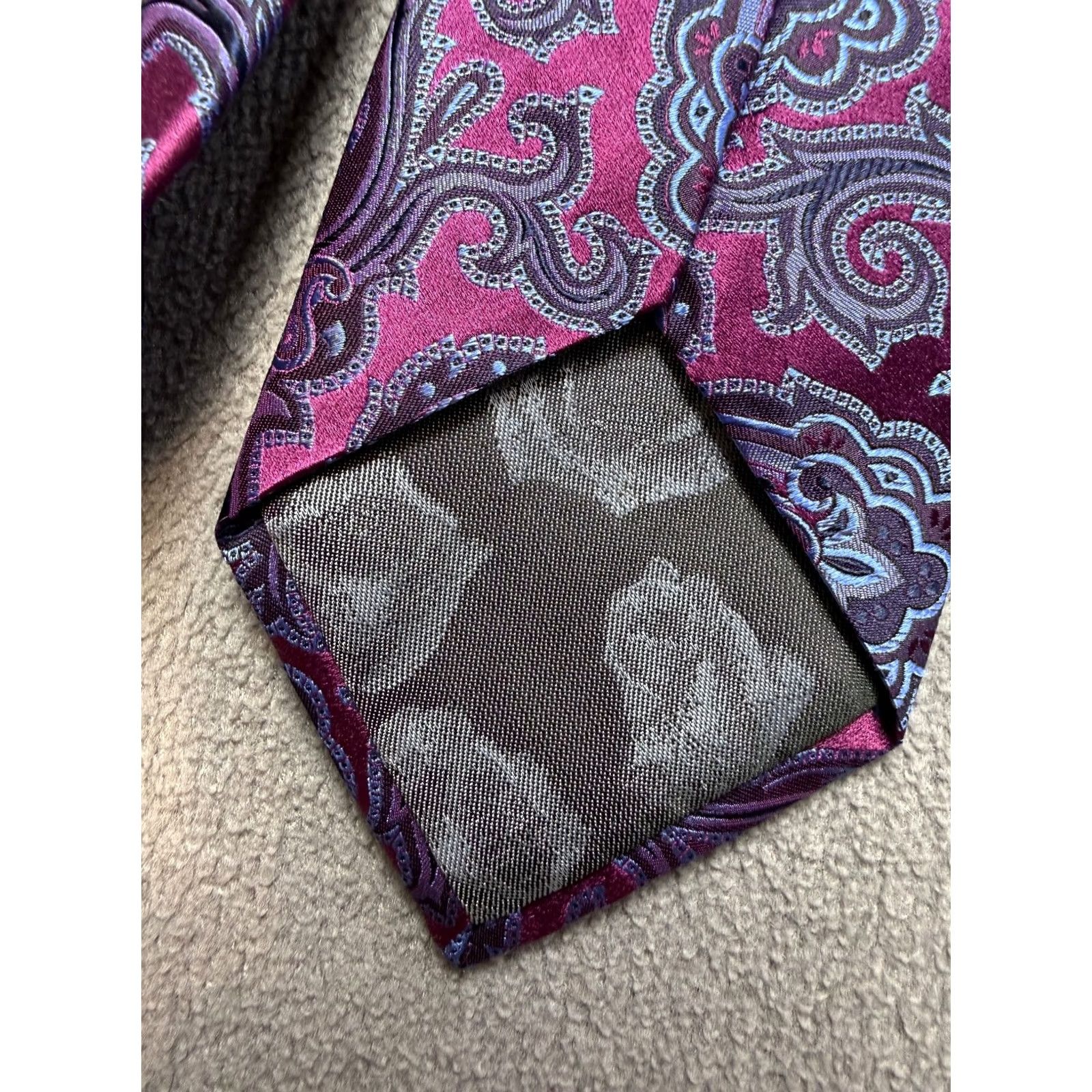 Ted Baker Ted Baker Tie Purple Paisley Silk Italy Neck Tie Men XS? Size ONE SIZE - 5 Thumbnail