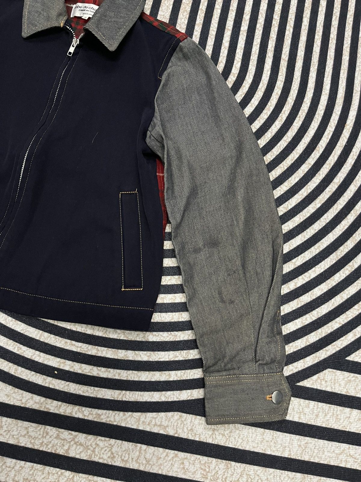 Comme des Garcons A/W 1999 COMME DES GARCONS TARTAN DENIM JACKET Size M / US 6-8 / IT 42-44 - 4 Thumbnail
