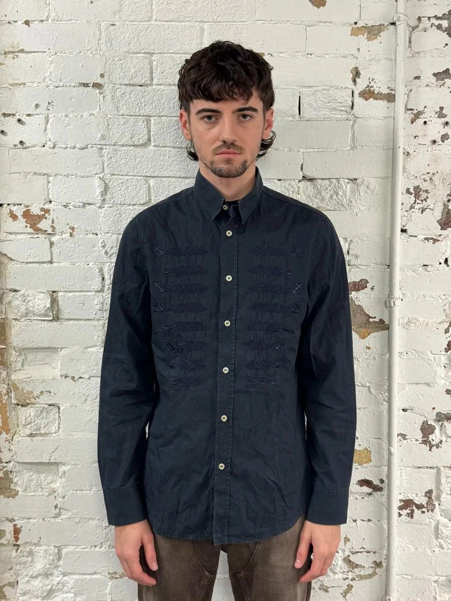 2000s Iceberg Navy Officer Napoleon Shirt