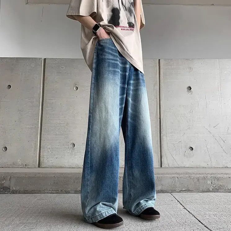 Japanese Brand Retro High Street Loose Gradient Jeans Size US 32 / EU 48 - 2 Thumbnail